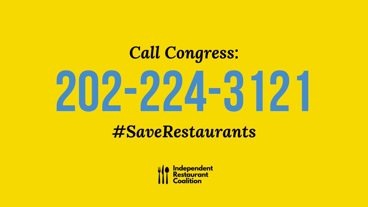 This week, Congress is scheduled to vote on H.R.3807, which would allocate $42B for restaurant relief. Use our script to call your reps and tell them to support this critical piece of legislation. saverestaurants.com/advocate