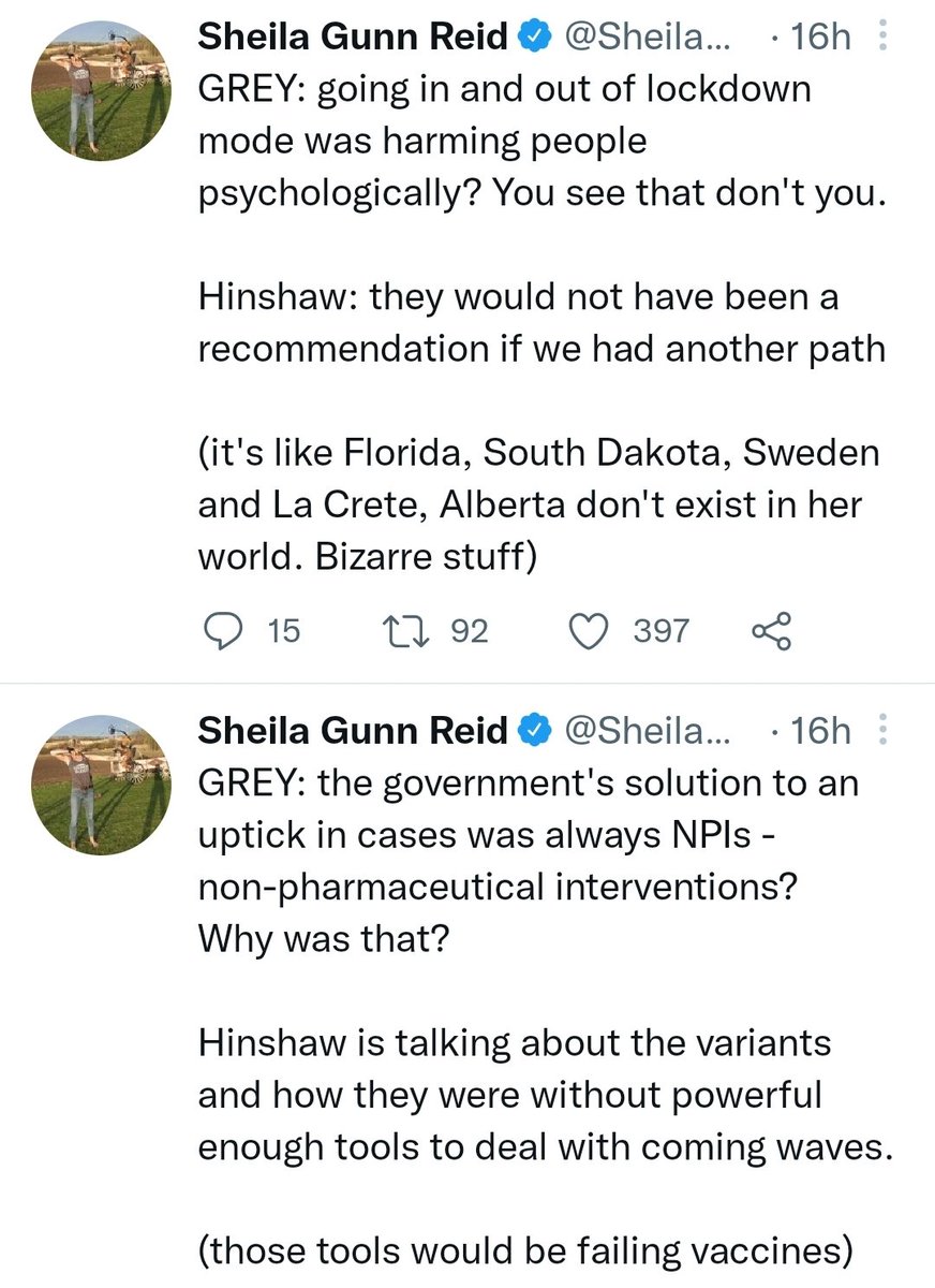 C0vldC's tweet photo. 1/2 Some of the coverage from day 1 of Alberta's Chief Medical Officer, Deena Hinshaw, on the stand in a civil lawsuit against the Alberta govt's covid response. She is being cross examined for two more days. Today is day 2 and starts at 9:30am. You can watch here: https://t.co/uDFaABOpLv