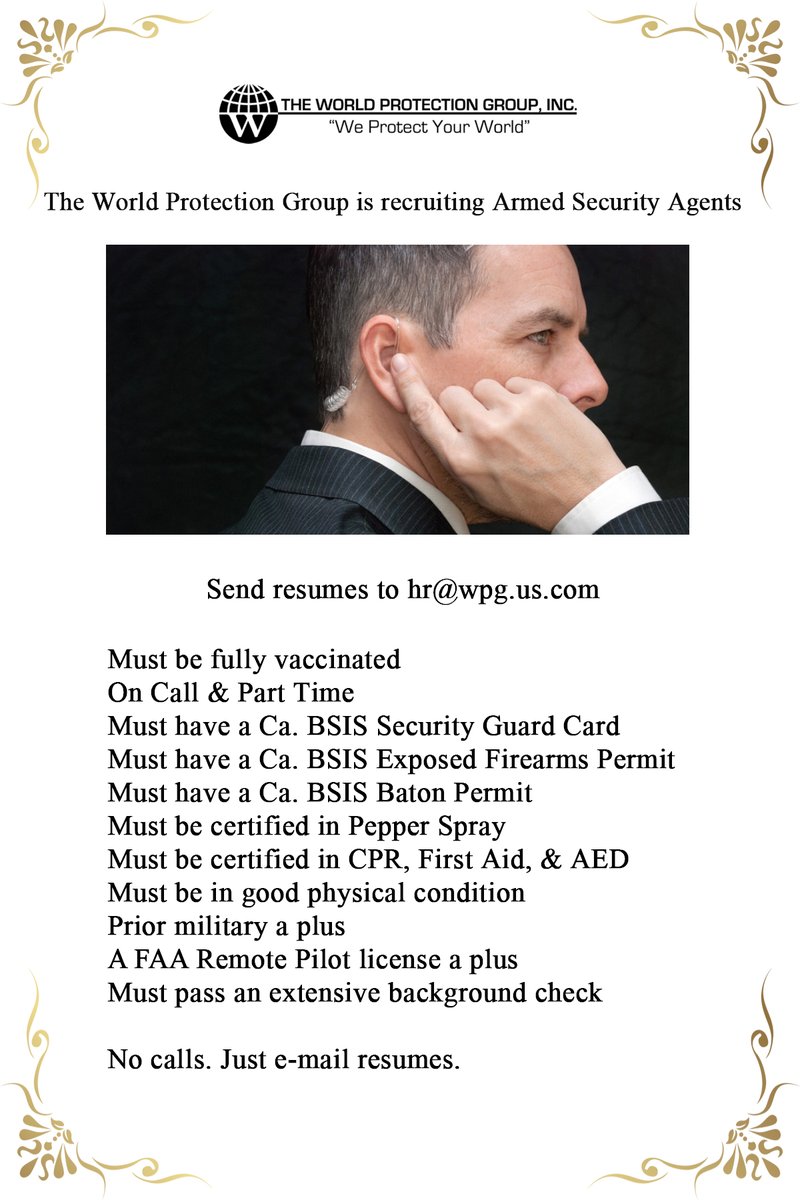 The World Protection Group "We Protect Your World" tweet media