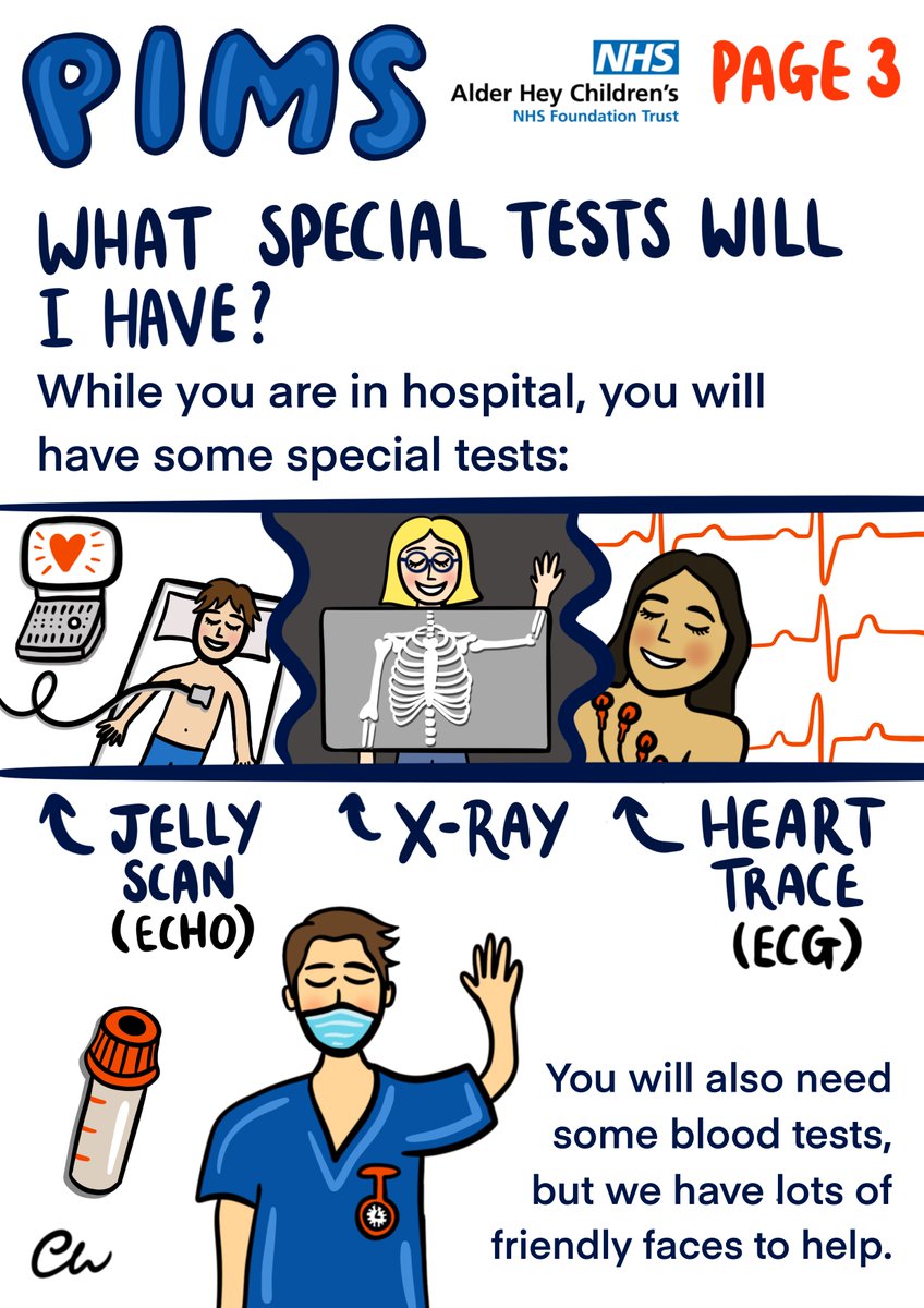 1/3

So during my recent Paeds rotation I have been busy creating an illustrated child-friendly leaflet on Paediatric Inflammatory Multisystem Syndrome (PIMS-TS). It was made in collaboration with the PIMS-TS team at <a href="/AlderHey/">🏥 Alder Hey 💙</a> and the young people at <a href="/TheForumAH/">Alder Hey Youth Forum</a>  #paedsrocks