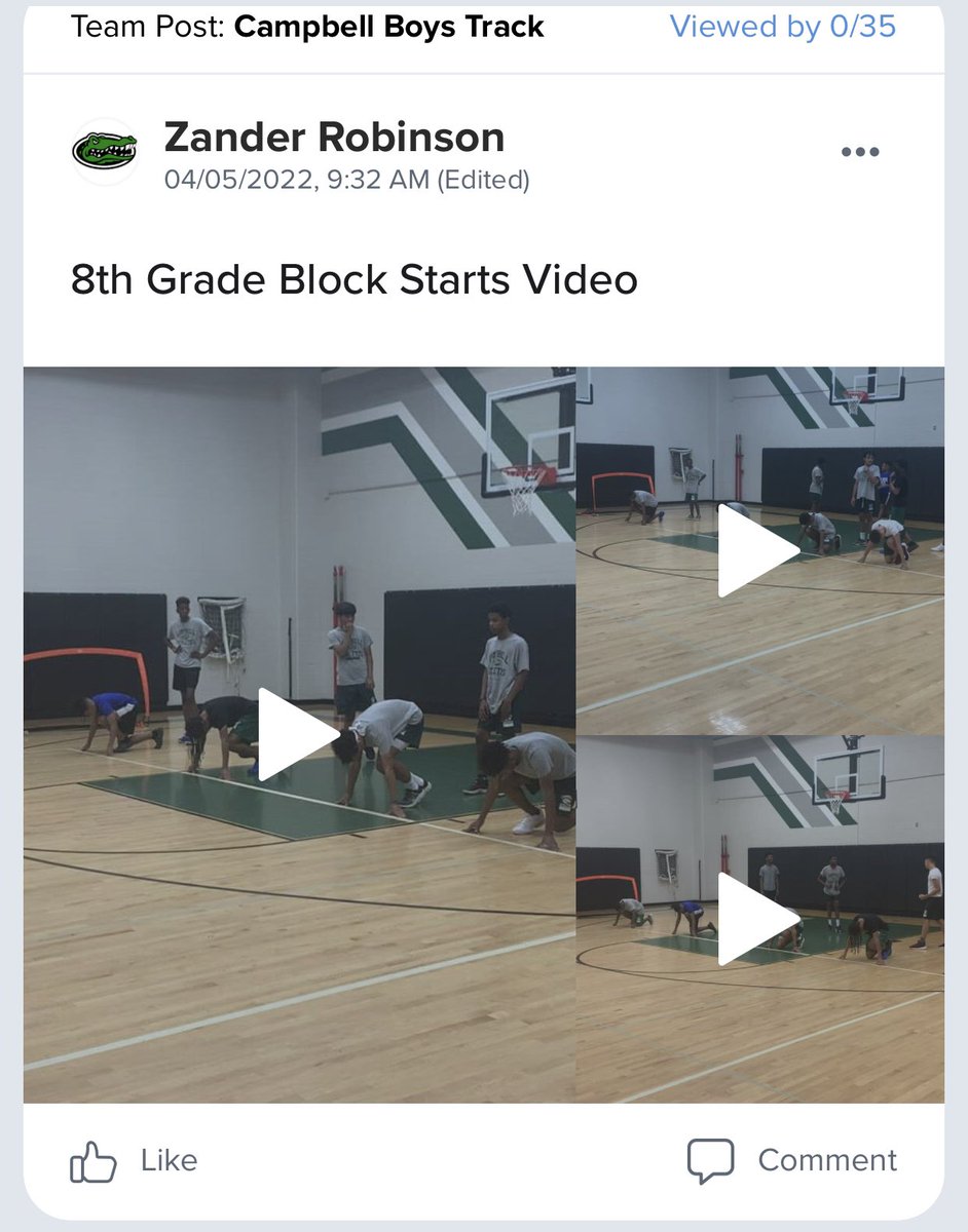 GatorMSFootball's tweet photo. Video analysis of track practice is very important for an athlete’s development. In this instance, all of our sprinters are able to go back and watch their starts in SportsYou at their leisure. Next practice will definitely be a better one. #brickbybrick #stepbystep https://t.co/hiK8ky3Xc4