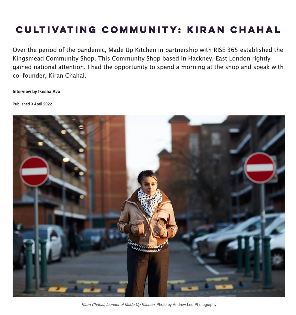 MadeUpKitchen's tweet image. Really refreshing for our Founder Kiran Chahal to speak to @oneandwe_  about our Kingsmead Community Shop, including the joys and the systemic challenges of building community led solutions to social issues