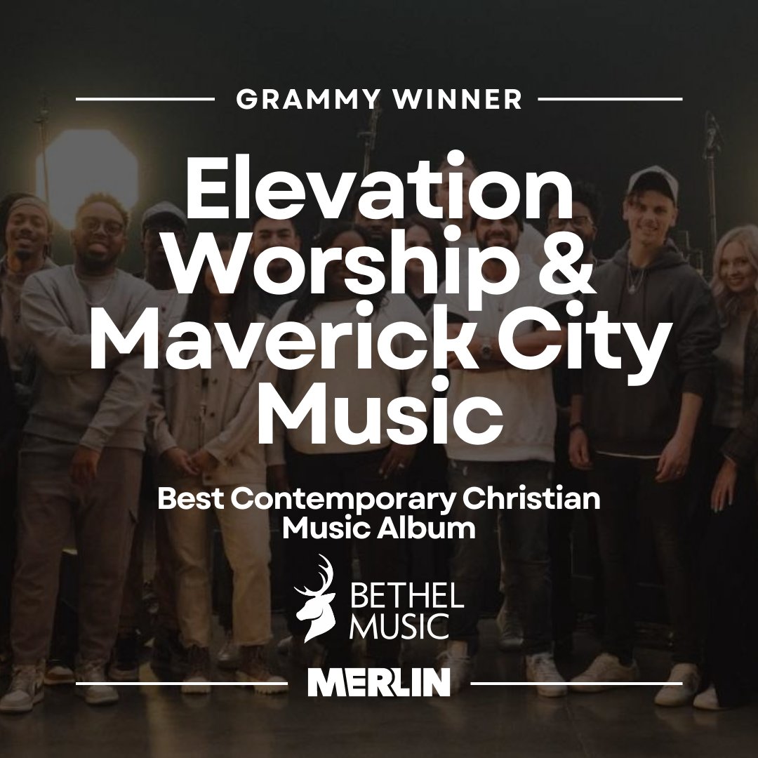 merlinnetwork's tweet photo. Congratulations to #MerlinMember @bethelmusic and artists @elevation_wrshp @MavCityMusic on your Grammy win! #GRAMMYs https://t.co/9L50NGmyCS