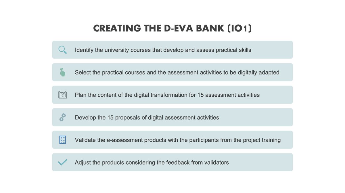 project_deva's tweet photo. During the past months, the #projectdeva team has been working on the development of 15 proposals of activities to assess practical skills in a digital learning environment. Here's how we've done it 👇🏽 #digitalassessment https://t.co/Ce8IO9fd6i