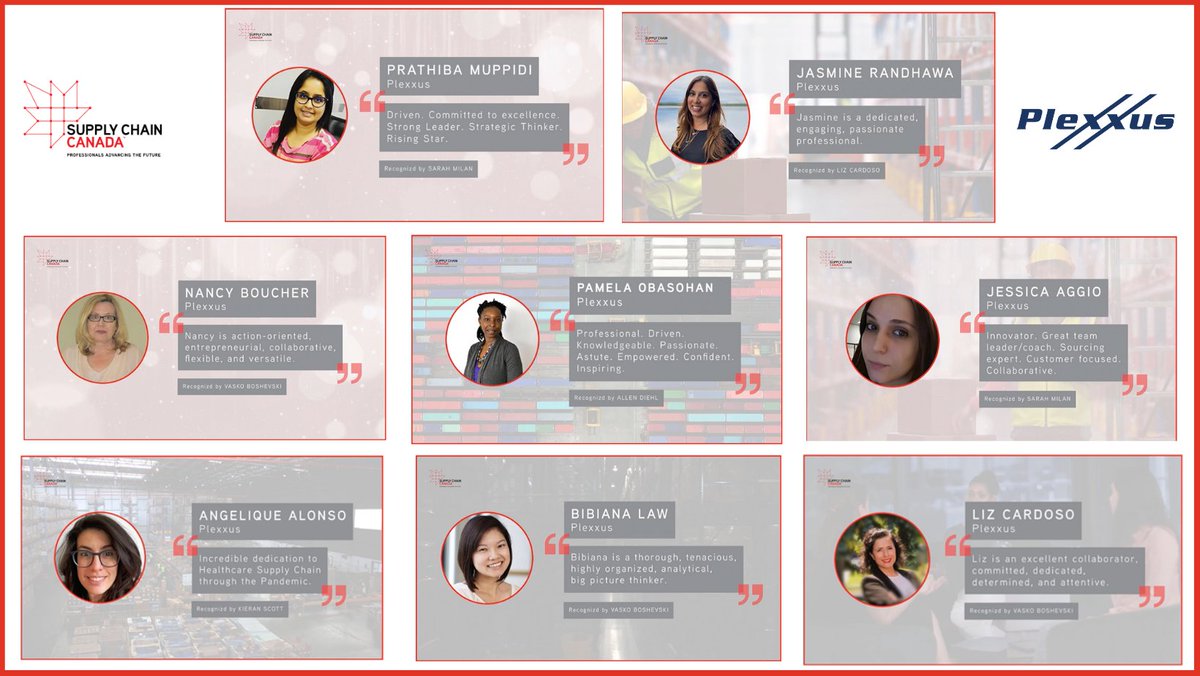 For #IWD22 <a href="/supply_chain_ca/">Supply Chain Canada</a> called for supply chain professionals to recognize women in their industry doing great work. We are excited to announce that 8 women from Plexxus have been recognized. Congratulations to all of our nominees. Thank you for your hard work and dedication!