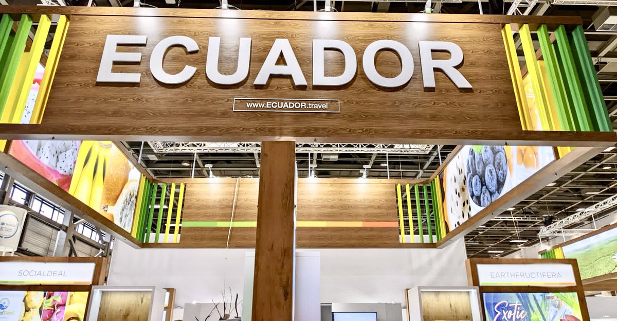 PedroAlavaEc's tweet photo. Oficialmente inauguramos el stand de Ecuador en la feria de frutas y hortalizas más importante del mundo, @Fruit_Logistica.🇪🇨 🇩🇪 

Nuestro objetivo es aumentar la oferta agroexportable, para llevar más Ecuador al mundo con sostenibilidad, trazabilidad y calidad. 🍌 🌍 https://t.co/NFi9lVBT9P