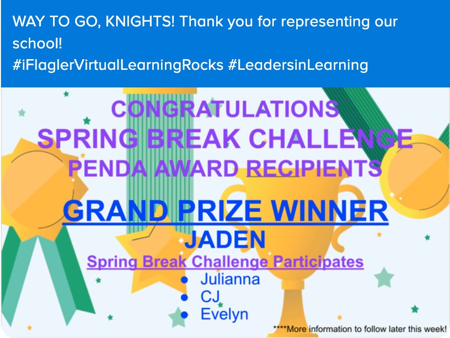 iFlaglerVirtual's tweet photo. Great work to our 5th grade scientists! #iFlaglerKnights #FlaglerTogether @FlaglerSchools #VirtualLearningRocks https://t.co/W60x5fVMhi