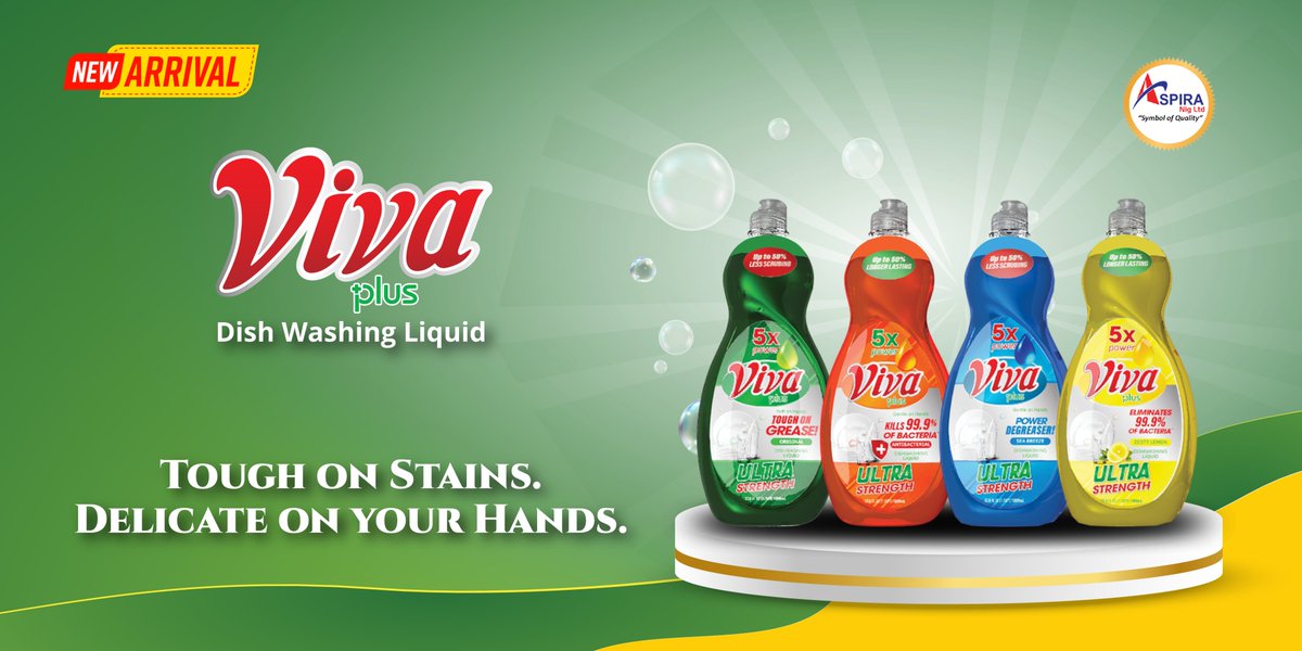 VivaDetergent's tweet photo. The New Viva Plus Dish Washing Liquid is tough on stains and delicate on your hands.
#Vivaplus #DishWash #Dishwashliquid #NewProduct #Dishes #plate https://t.co/BIC5xf242a