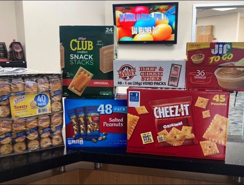 chguidance's tweet photo. A huge thank you to Bonita United Methodist Church for blessing students in need with their donation of shelf stable snacks! #chblue https://t.co/2KMh9C82ca