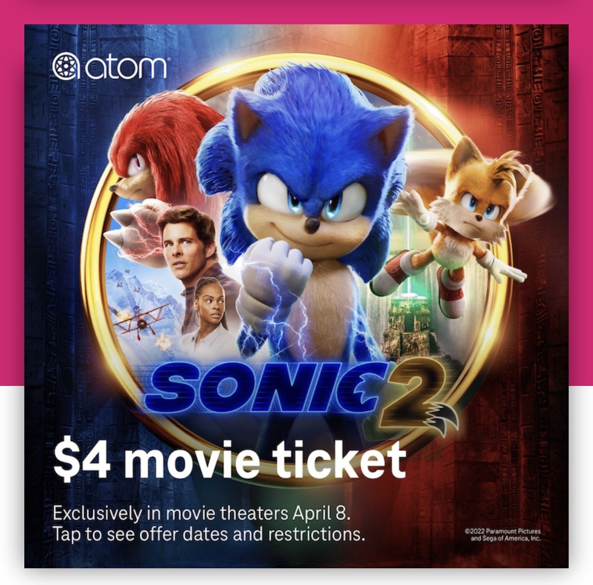 RT @Wario64: $4 Sonic The Hedgehog 2 movie ticket and free MLB TV on T-Mobile Tuesday https://t.co/KHGKa7aNVB https://t.co/xWJgdJefgU