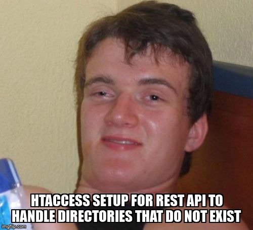 overflow_meme's tweet image. htaccess setup for rest api to handle directories that do not exist stackoverflow.com/questions/6196… #rest #modrewrite #php #htaccess