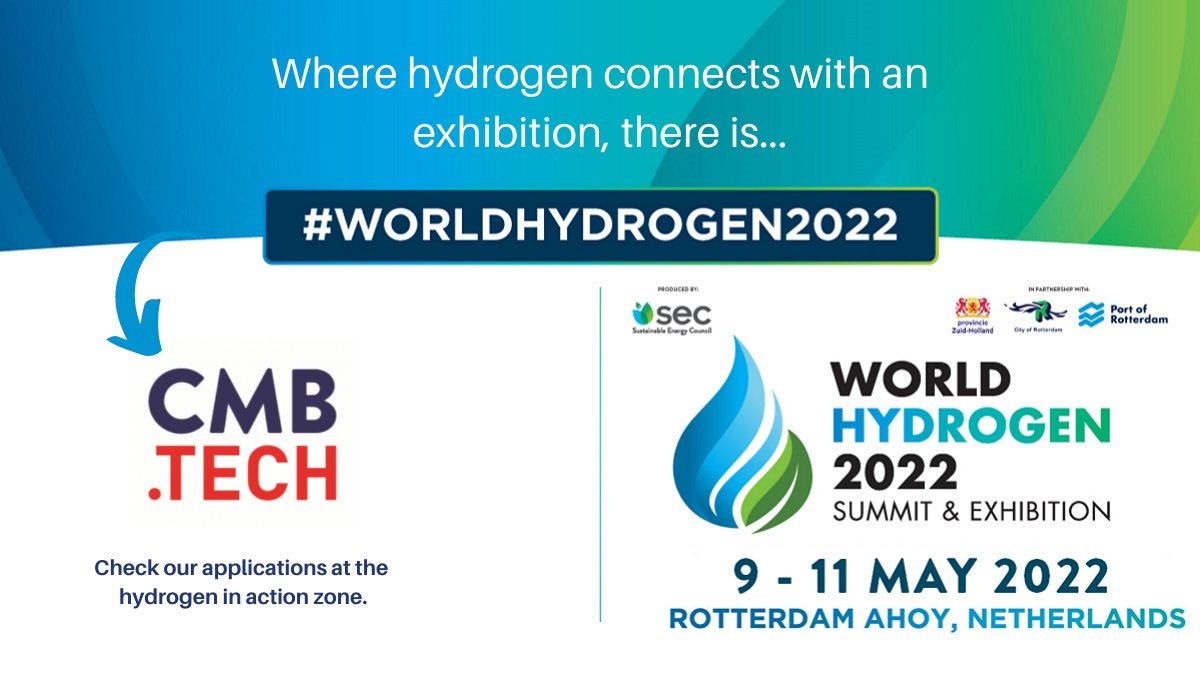 Where hydrogen connects with an exhibition, there is #WorldHydrogen2022 

Let's connect at the event, register your free exhibition pass here        
💻 world-hydrogen-summit.com 
⸺
#cmbtech #behydro #hydrogen #exhibition #innovation #technology #rotterdam