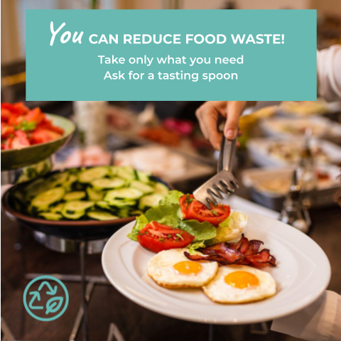 DineAtHope's tweet photo. Reducing your food waste when dining is easy peasy! #EarthMonth2022

1️ Take only what you need—beverages too! 
2️ Trying something new? Ask for a tasting spoon first. 

#DineAtHope #ReduceFoodWaste #ImpactZero I @HC_Green https://t.co/U045GLBEPn