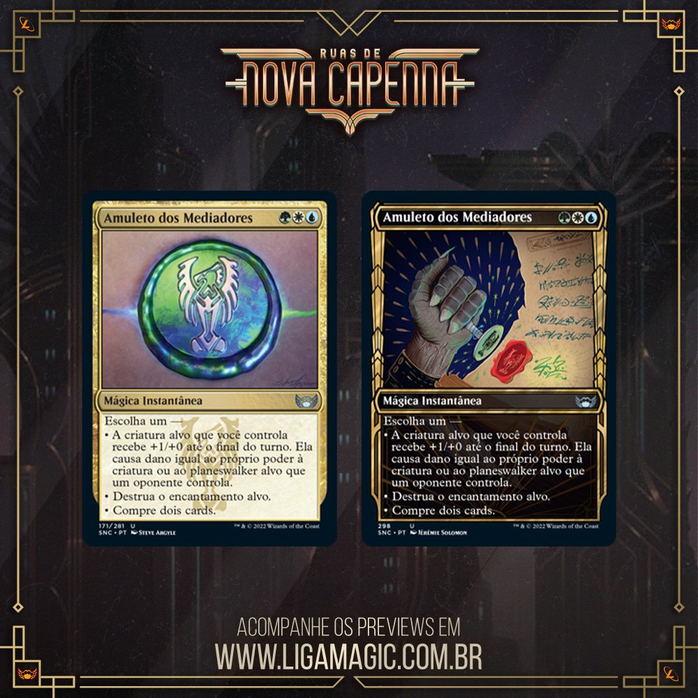 ligamagicbr's tweet photo. Cilada, Desmistificar e Divinação no último amuleto do ciclo de Nova Capenna!
No Standard parece ser uma boa combinação atualmente, mas temos espaço para um Bant no formato?. O que vocês acham?
#mtgcapenna #mtgsnc #mtgpreview https://t.co/x9EIIf1oxP
