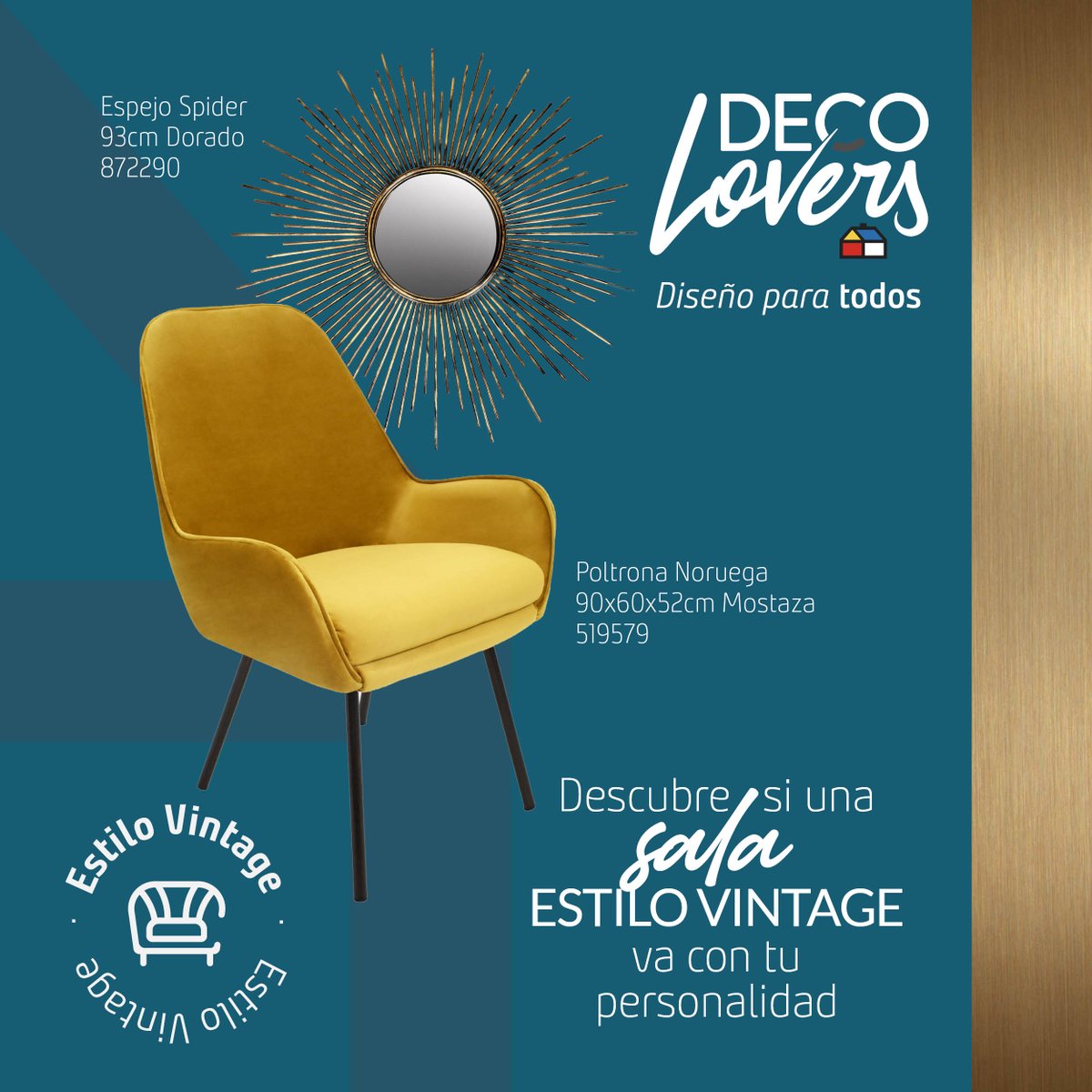 Homecenter_co's tweet photo. ¿Te gustaría que tu sala tuviera un estilo inspirado en los años 50?,🕰️✨ descúbrelo aquí y conviértete en un #DecoLover. https://t.co/TxVu0uQwNO 💛
#Homecenter https://t.co/3l3smBr0Kb
