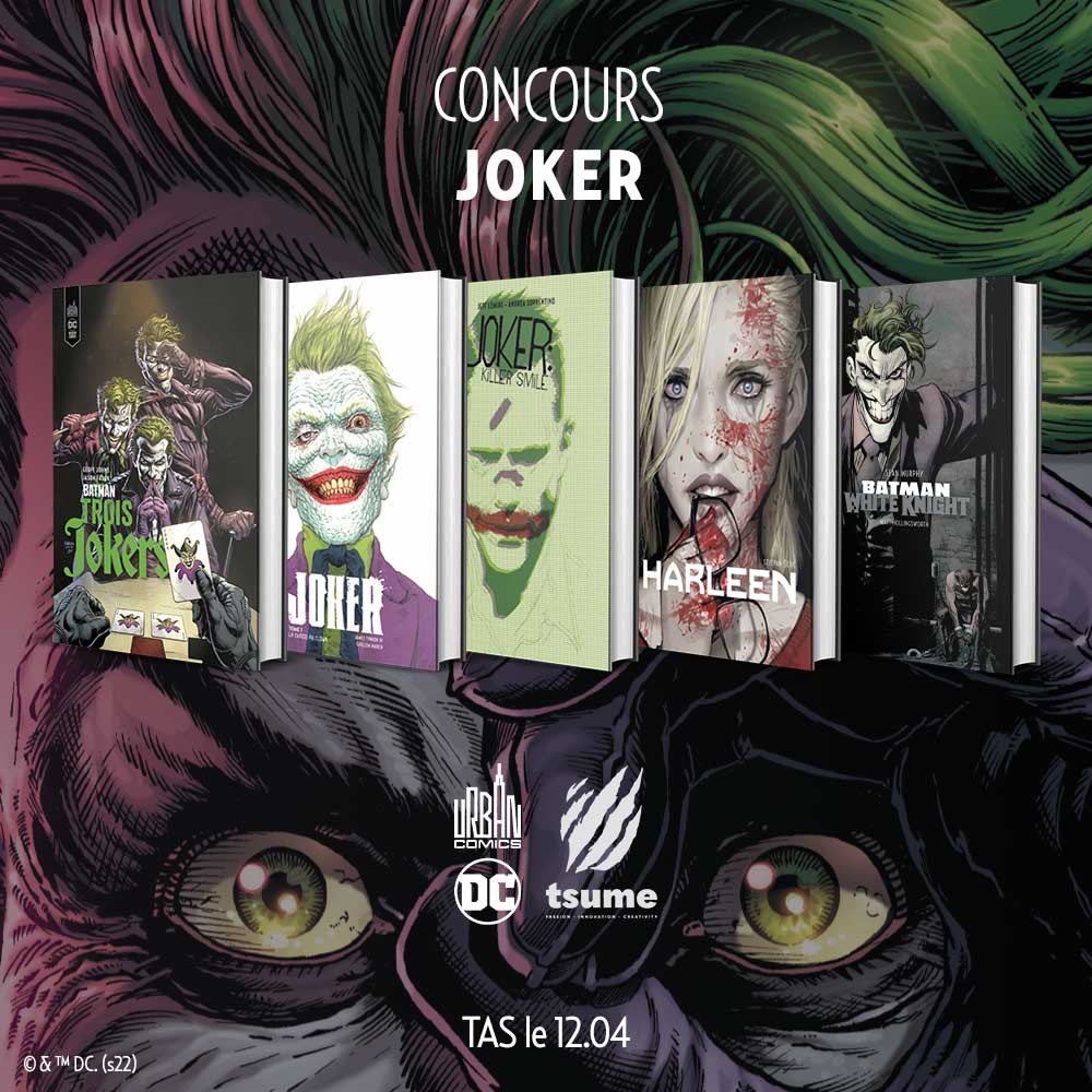 TsumeArt's tweet photo. [CONCOURS]Après la sortie de notre produit The Joker - HQS Dioramax, tentez de remporter 50 comics d'une valeur de 930 € avec @UrbanComics ! 📙Pour jouer :• Abonnez-vous à @TsumeArt et @UrbanComics• Like + RT ce tweet• Mentionne la personne de ton choix en commentaire https://t.co/nq9SIMiwgS
