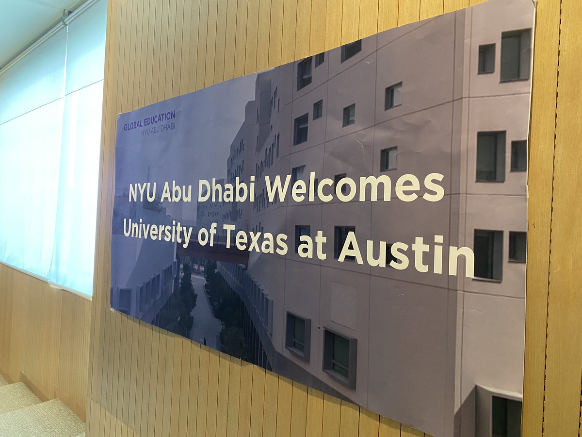 worldwalker85's tweet photo. Had a blast leading 70+ @UTAustin students to the UAE to explore “Futurism and Sustainability.” Thanks @leonardnmoore for the vision and @UT_DDCE @DDCEglobal for the support and @NYUAbuDhabi for hosting us. https://t.co/ayNu3puhOE