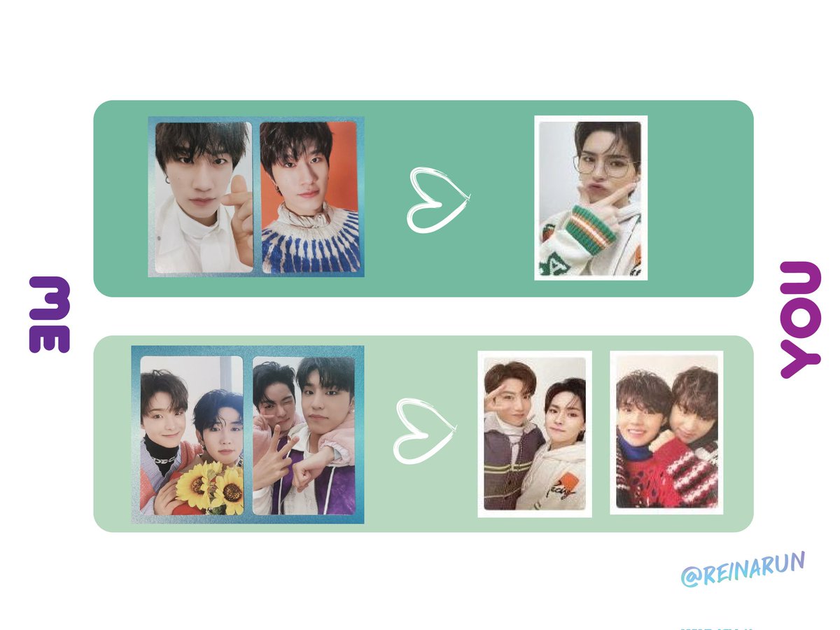 Reinarun's tweet photo. 🔄 มาแลกการ์ดกันค่ะ ตามรูปงับ 😍🐯✨
>1 ต่อ 1<
⬅️ Me : ฝั่งซ้าย
➡️ You : ฝั่งขวา
💌 สนใจแลกทักมาได้เลยค่า 🙏✨
#ตลาดนัดเด็กสมบัติ #ตลาดนัดtreasure https://t.co/15FLgHjmH2