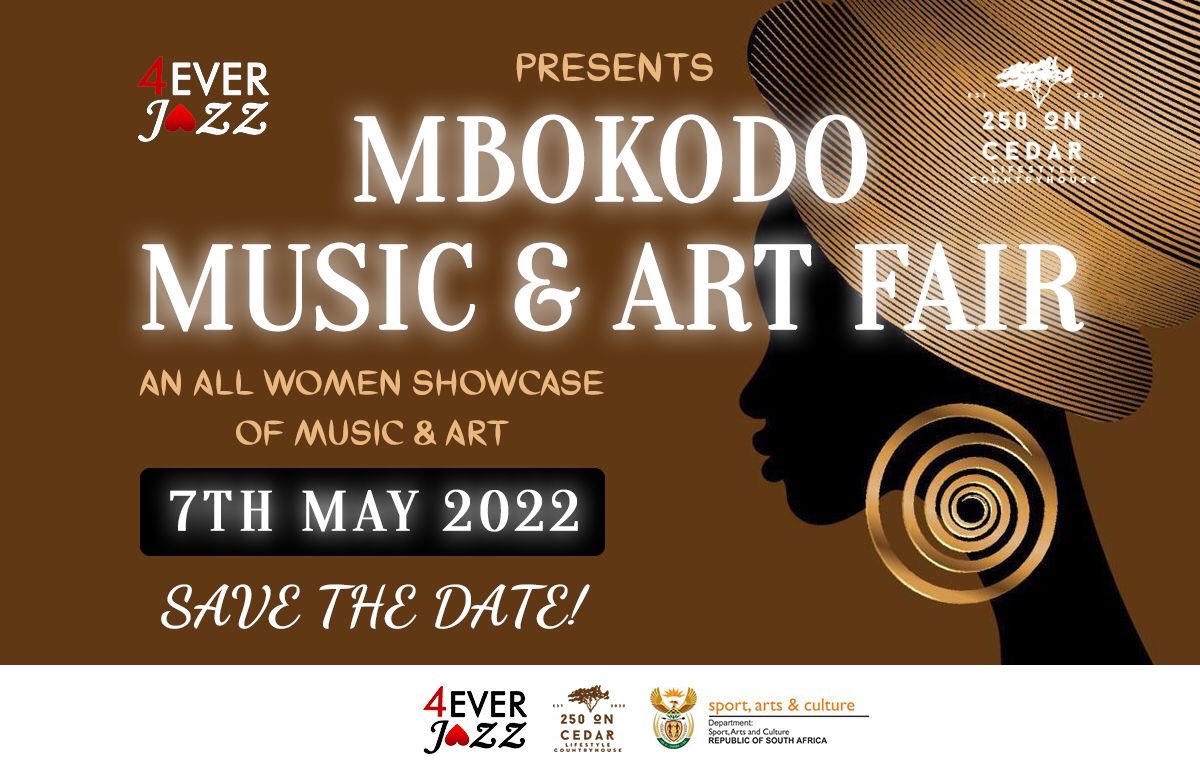 Save the date!!!.                     07th May 2022     
<a href="/4EverJazzSA/">4EverJazz</a> brings you -An all women affair!                           Supported by <a href="/SportArtsCultur/">Department of Sport, Arts and Culture</a>  at <a href="/250OnCedar/">250 On Cedar</a>                Details loading… 🎶 #WomensArt #WomenAndMusic