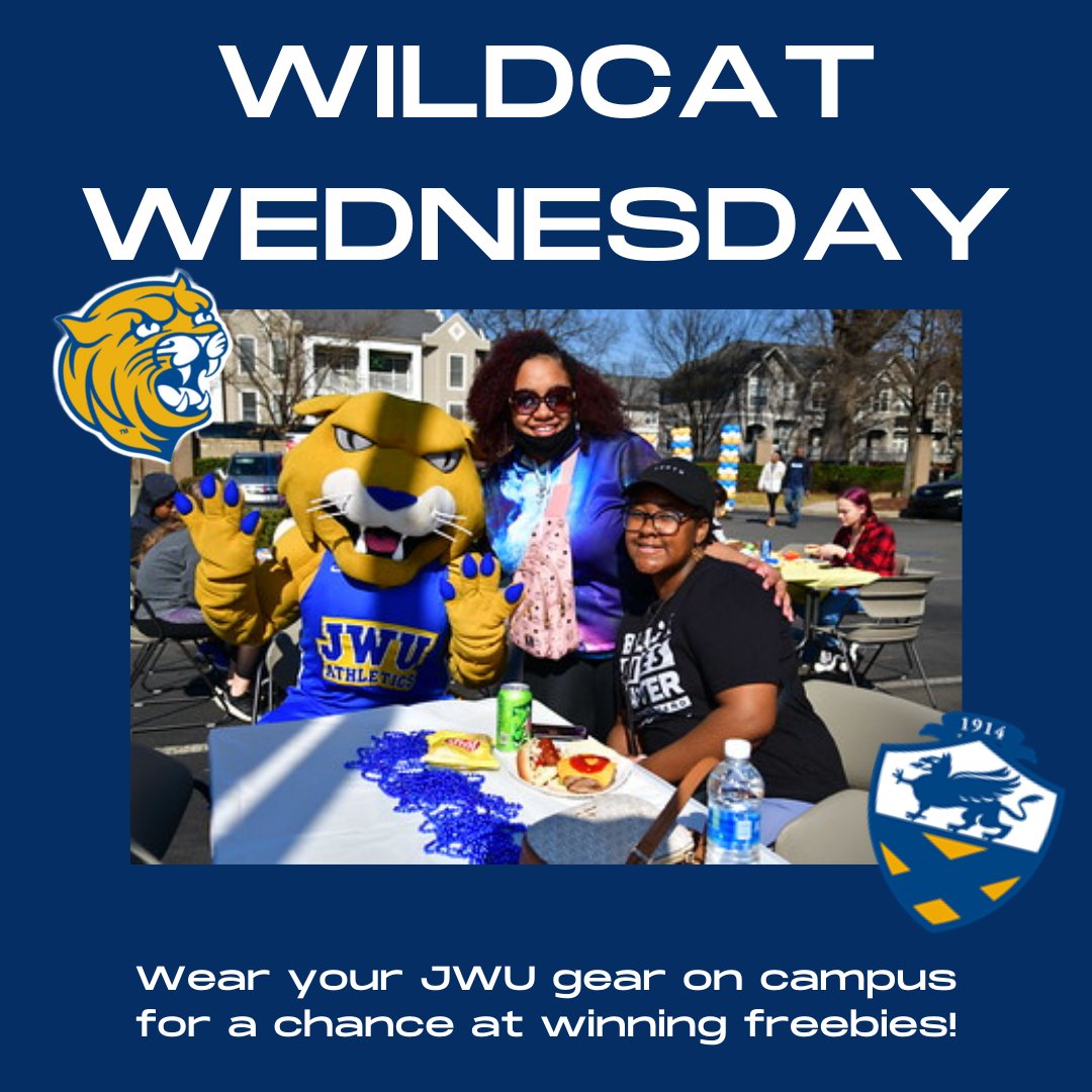 jwuCLTinvolved's tweet photo. Need we say more? Tomorrow's Wildcat Wednesday! Be sure to dress your best and win! https://t.co/SMR6IxIsWp