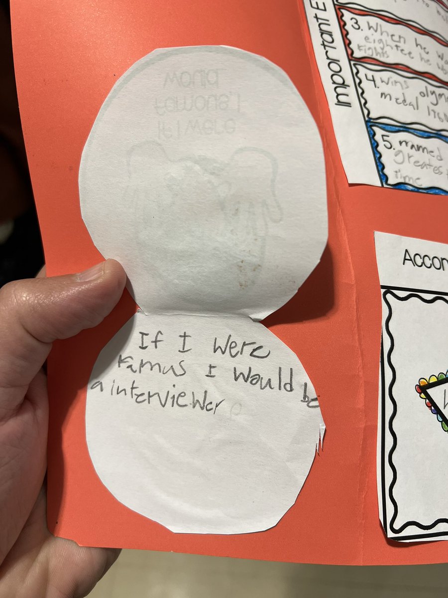 arielhelwani's tweet photo. Experienced one of the coolest things ever as a dad today. 

My son had a biography presentation at school today. He chose Muhammad Ali (which made me very proud).

But look at what he wrote when asked what he would chose to be if he were famous. He’s never told me that before. https://t.co/8U3HK4RpUc