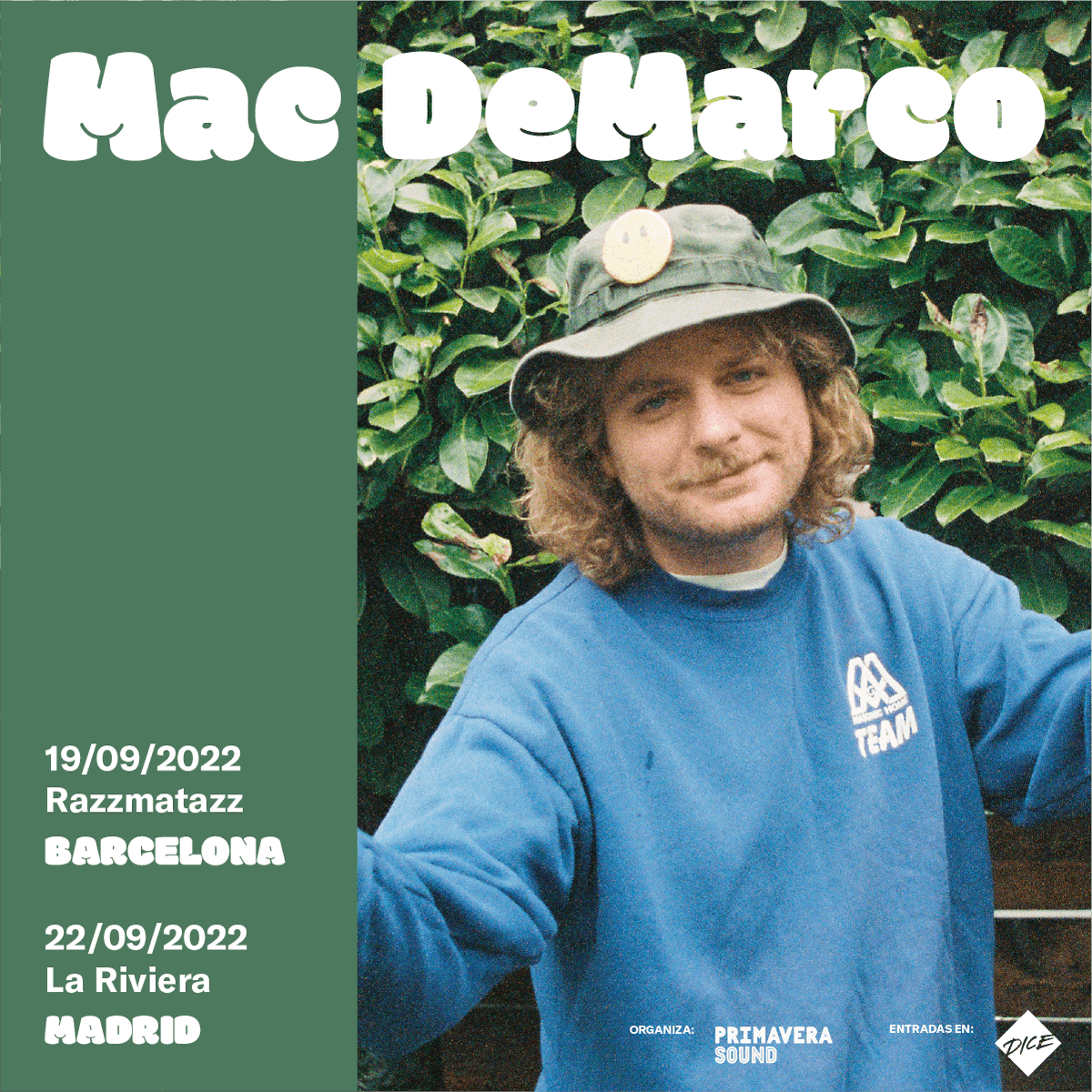 Que no pare la música, por favor. Y si es la de #MacDemarco, subimos más el volumen 🙏🏼

¡El canadiense estará en #Madrid y #Barcelona en septiembre!

Toda la info aquí ➡️ bit.ly/3J5vtuc