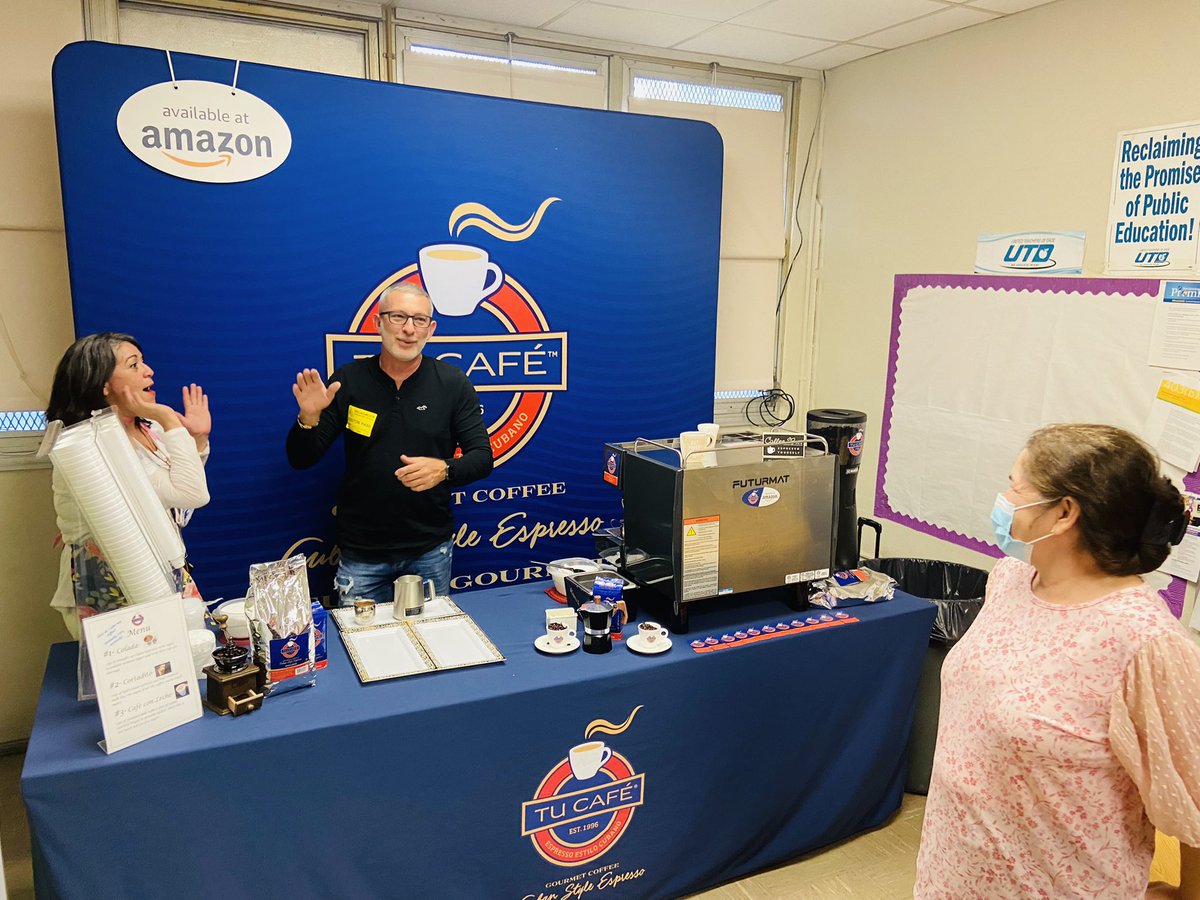 BroadmoorSchool's tweet photo. Getting our teachers fired up for the start of the testing season! Thank you, @TuCafe for making our morning extra special today! It’s go time!#RecapturingTheVision @MDCPSCentral https://t.co/MZsU5sRIL2
