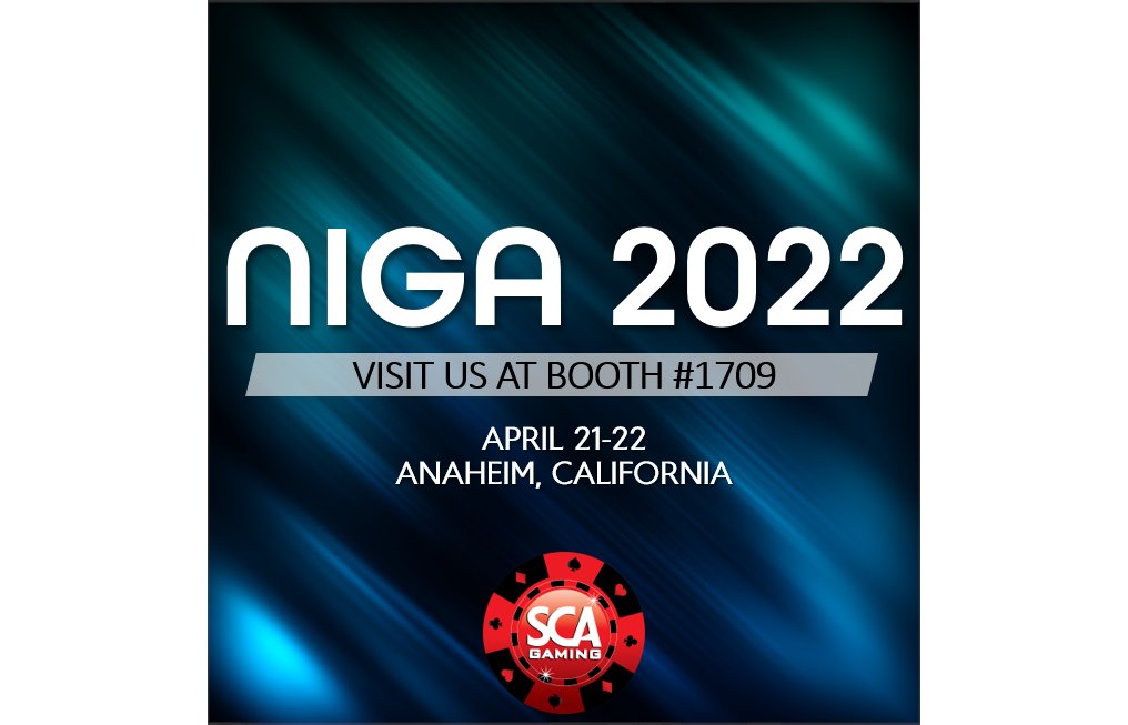 scagaming's tweet photo. #NIGA 2022 is almost here and we can't wait to see everyone! Stop by booth #1709 to check out our new Crypto Cash game and see what we have in store for this summer. #gaming #casino #casinomarketing #floorpromotion #rewardsprogram #prizecoverage https://t.co/ONc2v8WaQZ