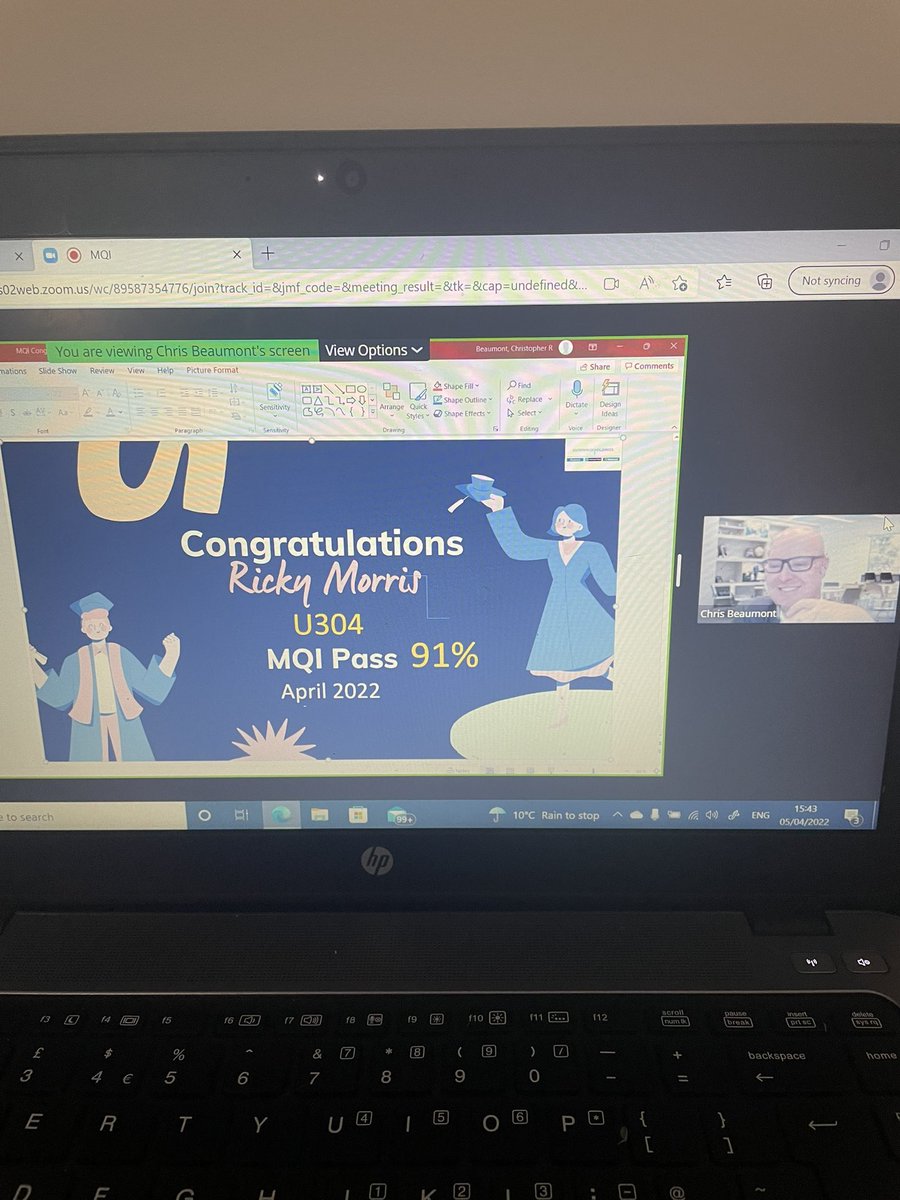 RickyMorrisERAC's tweet photo. Absolutely buzzing to have passed my MQI with 91% 🎉 Thank you to everyone who’s helped me so far in my career 👍@KatieRowan11 @CharnelleErac @gpincheshire @ibbyerac @LivgrayERAC @KitBeaumont @U3Development https://t.co/JXvd7uTb9L