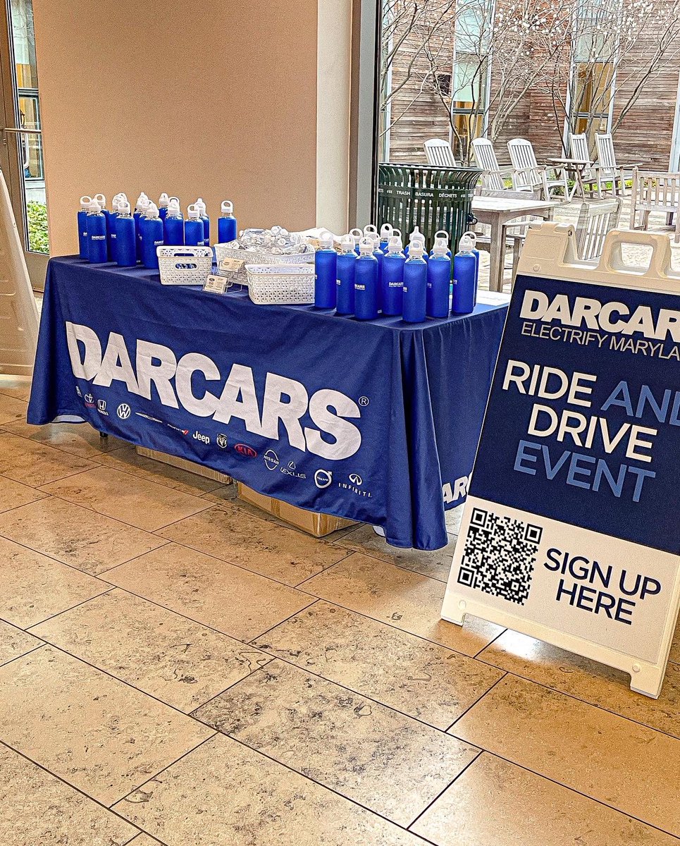 DARCARS's tweet photo. Loads of excitement for the #MontgomeryCounty Energy Summit’s first ever Electric Vehicle Ride & Drive! We’re so proud to host this opportunity and for everyone to experience the new @PolestarDC @Nissan and @KIA Electric Vehicle models. #PowerUpMC @MyGreenMC https://t.co/9kIC3UuqEY