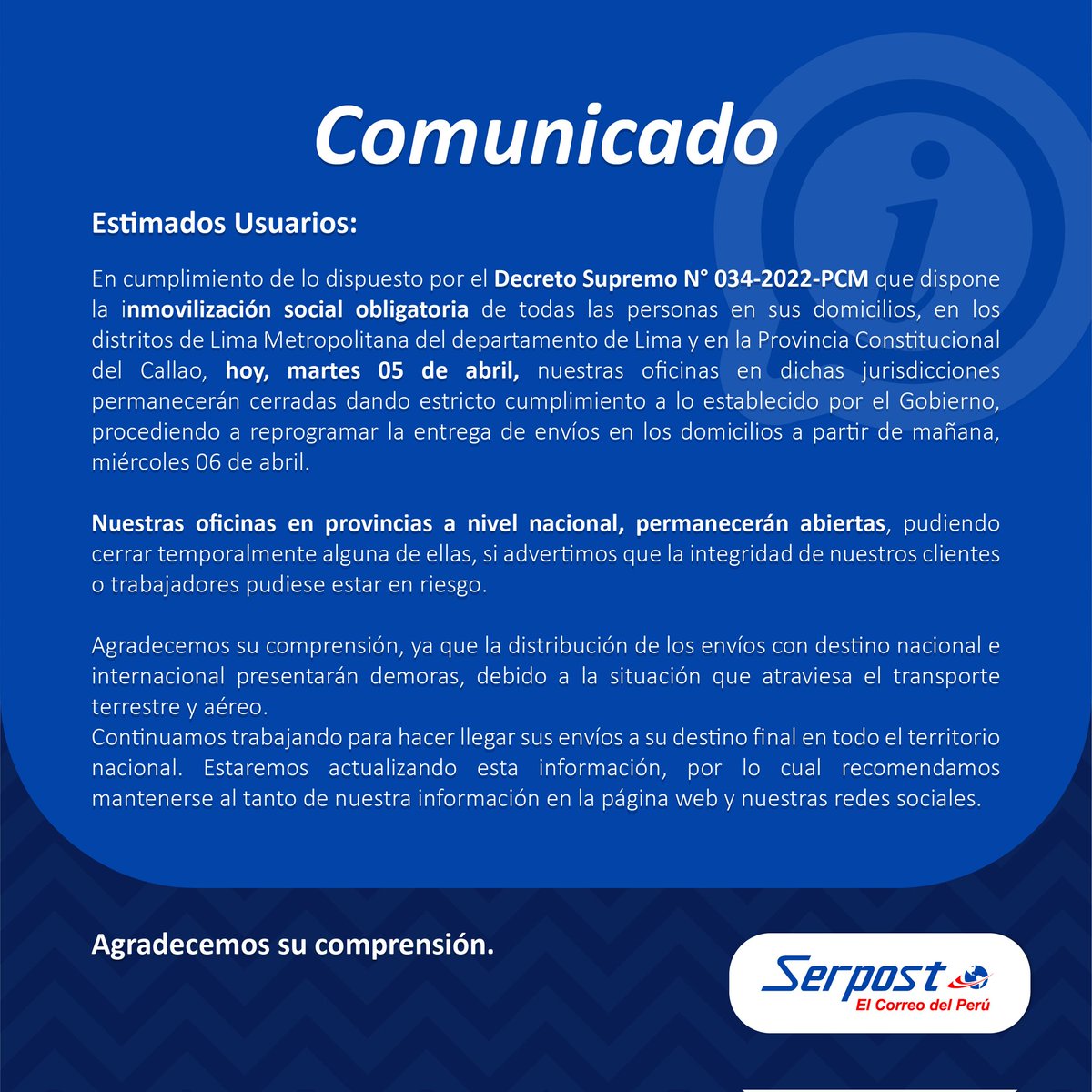 SerpostPe's tweet photo. 📌#SerpostInforma https://t.co/43TdmFojUE