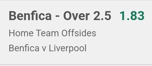 wizard_season's tweet photo. Benfica Over 2.5 offsides @ 1.83

Stake 1u

UCL, 8pm

This bet has landed for Liverpool's last 12 out of 13 opponents. Their offside trap has been incredibly effective so far this season so expect the same again tonight.

#UCL #PrematchSingle https://t.co/umLpVIh93T