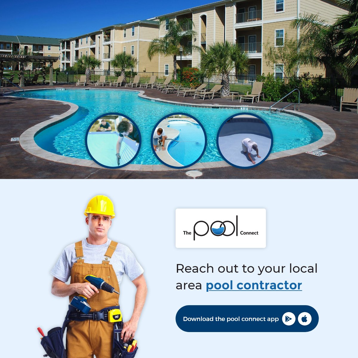 pool_connect's tweet photo. Reaching out to local pool contractor is easy now. Download The Pool connect app now
Download the app and sign up!
iOS- https://t.co/vsNavNbxzd
Google- https://t.co/w1Qhwq7R6a
#poolcontractor #poolcontractors #poolpictures #subcontractor #masonry #poolrepair #poolservice https://t.co/DIwxNnlZLF