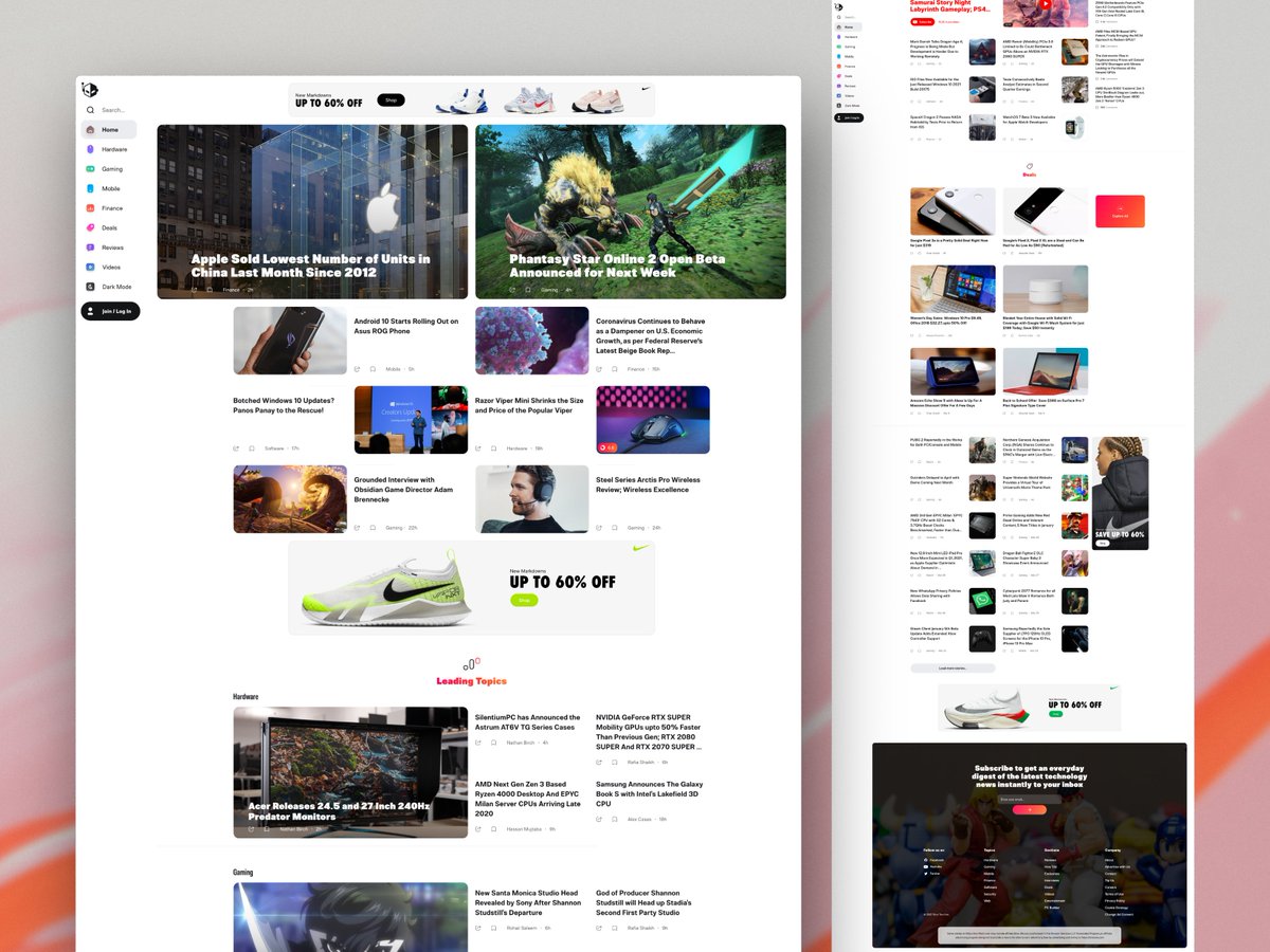 noptar's tweet photo. Sharing a new homepage of Wccftech. I would love to hear suggestions and feedback.

Check out more details on Dribbble:
https://t.co/I33SpewYIC

Available for new projects. Let's chat! maniji83@gmail.com

#WebDesign #UI #UX #GamingNews #HardwareNews #Responsive #WccfTech https://t.co/ZbsDlFp9M9