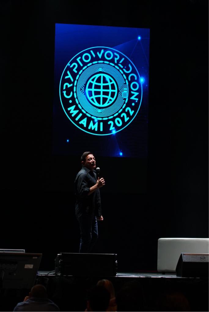 officialxyzzy's tweet photo. XYZZY exhibited @the44clubnft , Original Myths, and @realmsofeth at #CryptoWorldCon Miami last April 1 & 2. 🎮💎
@wolfofwallst had brief presentation that gave even more meaning to XYZZY and all its projects' visions. 💸🚀
#GameFi #PlayToEarn #Ethereum #P2E #Blockchain #P2E https://t.co/151NHUPfGV