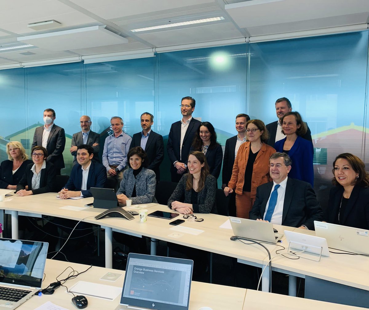 Thank you <a href="/Cheydema/">Christel Heydemann</a> for your time today with the executive team of @OrangeBusiness. Exciting times ahead for our teams and our customers with an increasingly accelerating #digitaltransfo! 🚀