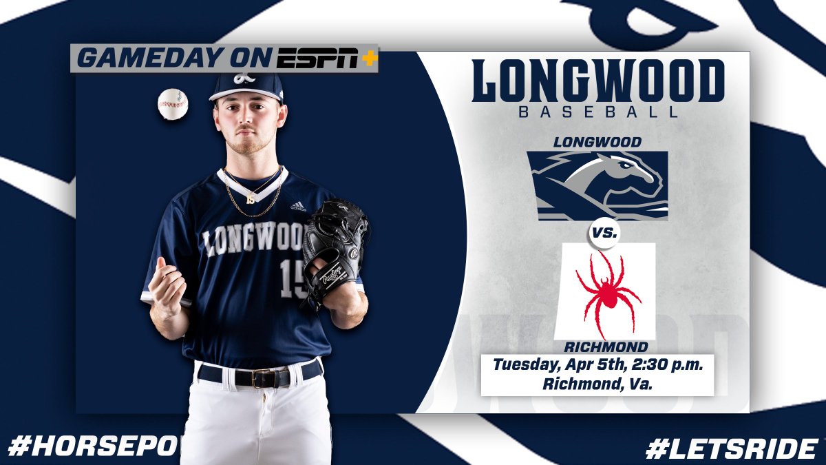 LongwoodBase's tweet photo. The Lancers travel to Richmond to take on the 🕷️
🆚 University of Richmond
⏰2:30
📍 Richmond, Va
📺https://t.co/in7x72KhOQ
📻@929WVHL
📊https://t.co/3NjoDjrDPn
#LetsRide ‼️‼️ https://t.co/IF0cZWGMQI