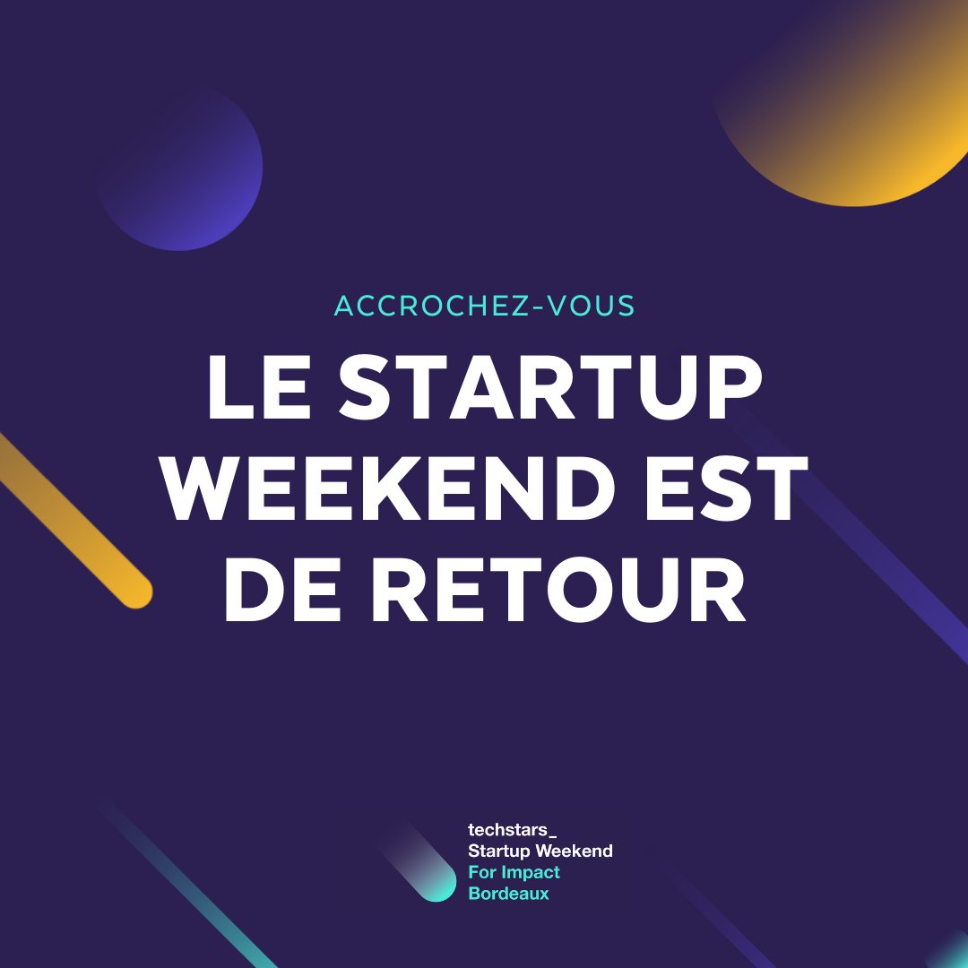 SWBordeaux's tweet photo. Envie de participer à une expérience qui pourra changer ta vie ? 🚀
PARFAIT ! Le Startup Weekend Bordeaux est de retour pour retourner 2022 avec une édition IMPACT ! 💥
Stay tuned ! 🔥 (mais booke ton mois de mai 😏)
#startupweekend #bordeaux
#bordeauxmaville #impact #SWBX https://t.co/DFDOu1iPh0