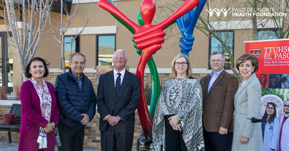 PdNHFoundation's tweet photo. The Paso del Norte Health Foundation board were recently commemorated at the opening of the Hunt School of Dental Medicine and Texas Tech Dental Oral Health Clinic with a sculpture by El Paso artist Julio Sanchez De Alba. @TTUHSCEP
#ElPaso915 #LocalEP #GetLostEP #HeyElPaso https://t.co/WLDUWJAkmq