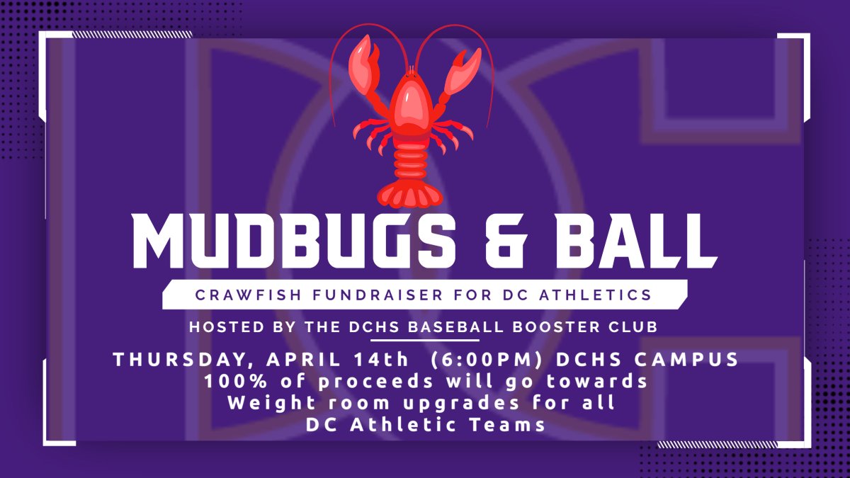 We are just days away from our Inaugural Mudbugs &amp; Ball event (Thurs, April 14th). Please remember you must complete your orders in advance using this link: bit.ly/MudBugs2022
Orders include 1lb of Crawfish &amp; sides.
Orders due by Friday, April 8th.
#GDTBAJ
#PlayOnePlayAll