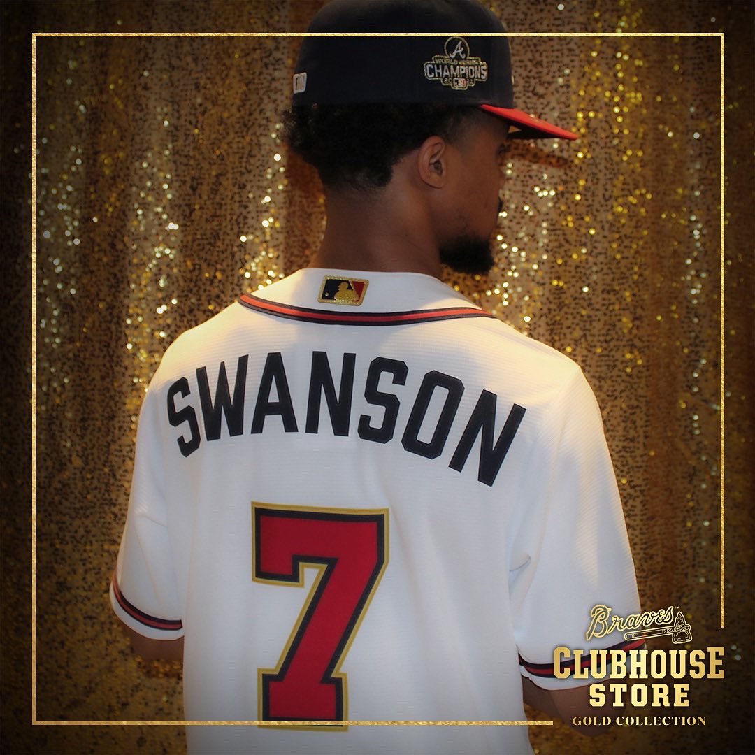 Braves Retail on X: ✨Introducing the World Champions Gold Collection!✨  Available at 12pm at the Braves Clubhouse Store at Truist Park! Collection  includes replica and authentic jerseys, on-field 59Fifty caps, as well