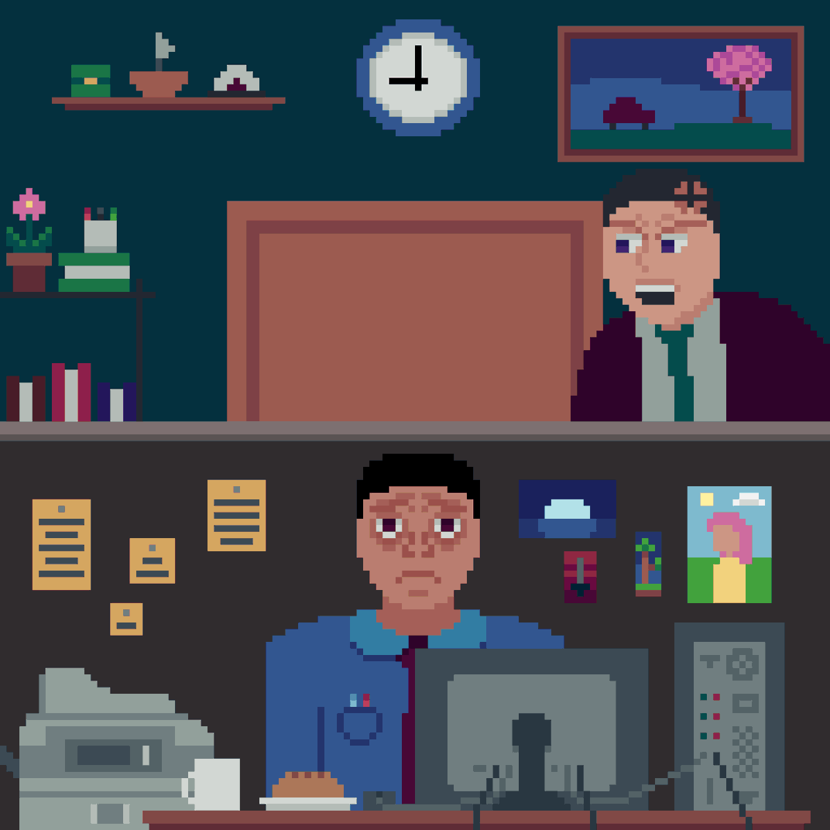 MuriloDaniel19's tweet photo. Arte finalizada, deixo a interpretação com vocês.

#pixelart #draw #art https://t.co/E5YRPlnbB8