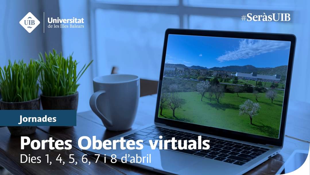PortUIB (@portuib) on Twitter photo Coneixeu de prop els estudis de grau <a href="/UIBuniversitat/">Universitat de les Illes Balears - UIB</a>
Sessions virtuals de dia 6 d'abril:
💻17 h: Enginyeria Informàtica
💰17 h: Administració d’Empreses, Economia
🪢18.30 h: Enginyeria Telemàtica
🧳18.30 h: Turisme
➡️seras.uib.cat/portesobertes/
#SeràsUIB Coneixeu de prop els estudis de grau <a href="/UIBuniversitat/">Universitat de les Illes Balears - UIB</a>
Sessions virtuals de dia 6 d'abril:
💻17 h: Enginyeria Informàtica
💰17 h: Administració d’Empreses, Economia
🪢18.30 h: Enginyeria Telemàtica
🧳18.30 h: Turisme
➡️seras.uib.cat/portesobertes/
#SeràsUIB