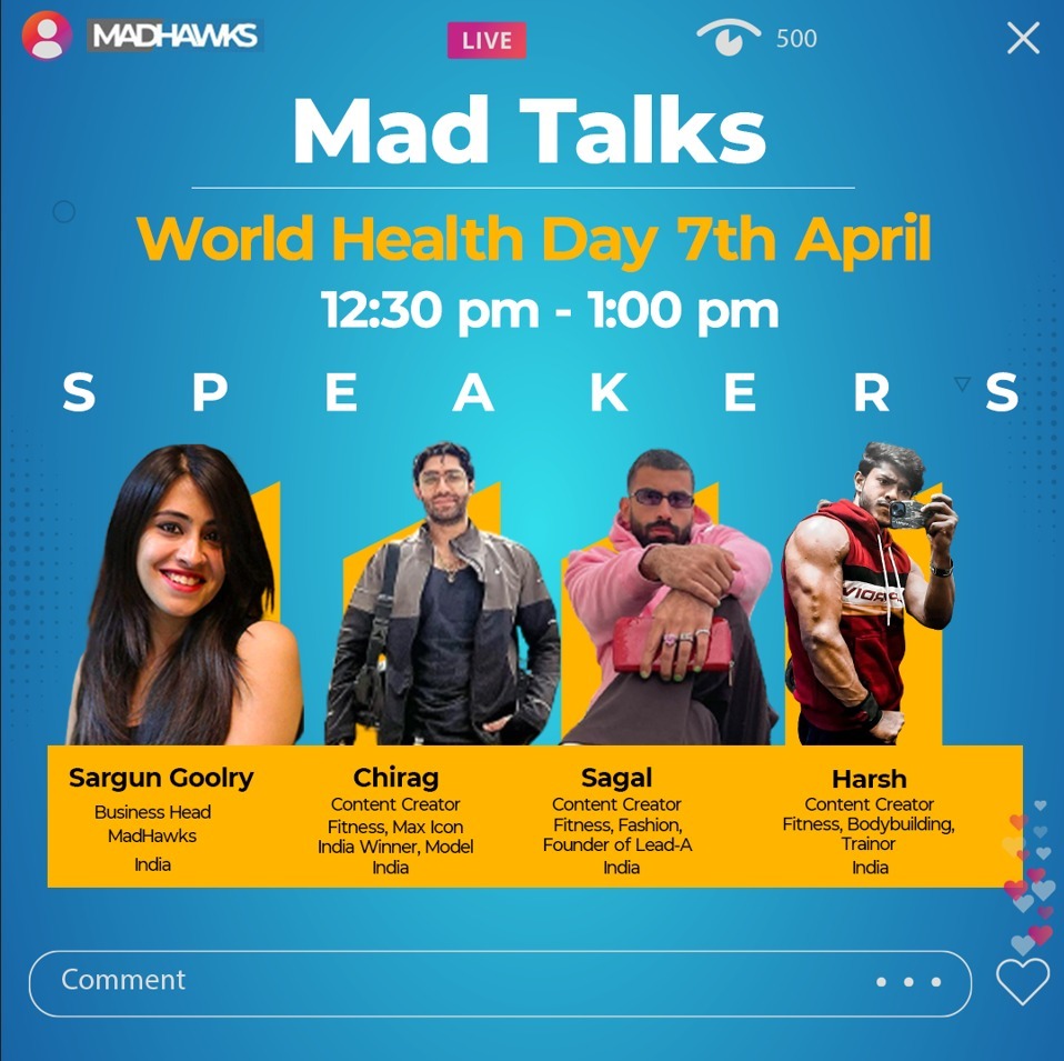 Madhawks_'s tweet photo. We are back with our 12th episode of
Mad Talks! 🎙World Earth Day 7th April from 12.30pm - 1.00pm #worldearthday #fitness #madtalks
.
.
On Instagram live we will be talking to 3 creators
.
Can't wait to see you guys on the 7th at 12:30pm! https://t.co/RvcYMTa1y9