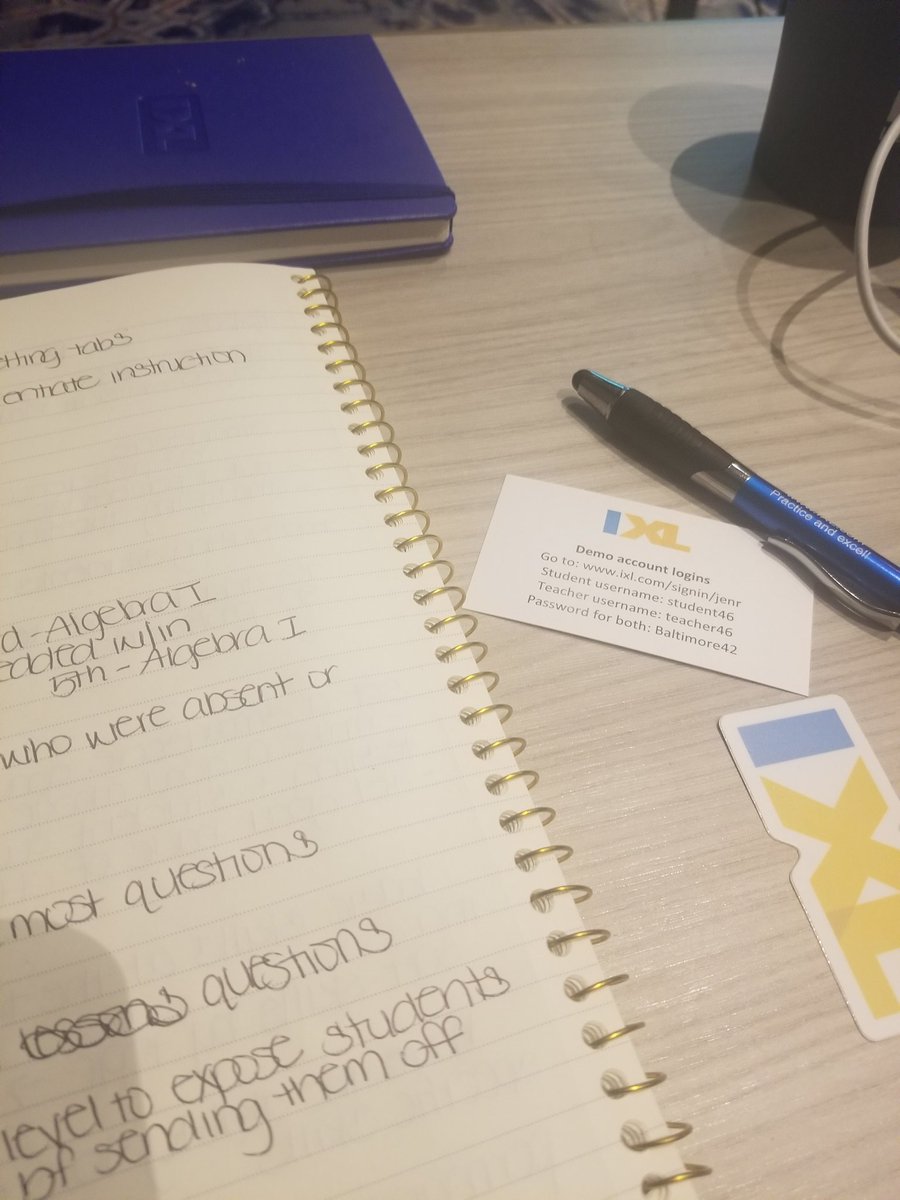 Having an awesome time learning about the various ways I can implement IXL in my classroom. Jen <a href="/JenR_IXL/">Jen Rinkes</a> is doing an amazing job walking us through the content. 😊

#IXLLive
#teacherpd
#iteachela
#readingteacher

<a href="/IXLLearning/">IXL Learning</a>