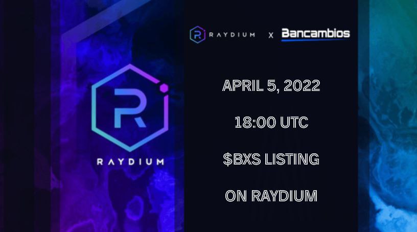 solana_daily's tweet photo. 🚨#LISTING ALERT🚨

🚀@bancambios-a multi-chain ESG-driven #DeFi Platform,under development on #NEAR #Solana #Velas #Terra thrilled to inform their listing on @RaydiumProtocol @EspanolRaydium

🪙Trading pair: $BXS/ $USDC
🗓April 5,2022 18:00 UTC

#Raydium #SolanaCommunity #DEX https://t.co/jJyRzZHkX3