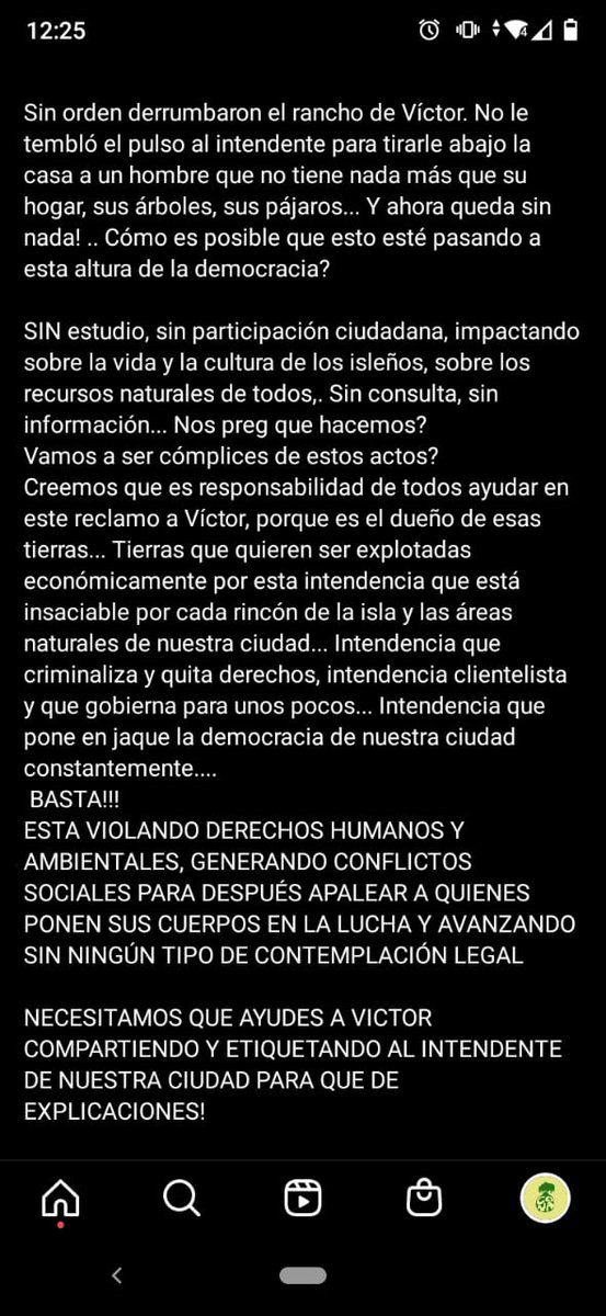 somosCoNA's tweet photo. Apropiación x parte del municipio: El intendente @manupassaglia esta desplazando a los isleños propietarios de las islas p continuar con su proyecto de bungalows. La casa de victor se interponía así que simplemente la derrumbo. A esta violencia se le suma el desmonte del espinal https://t.co/V9z5ycsAjF