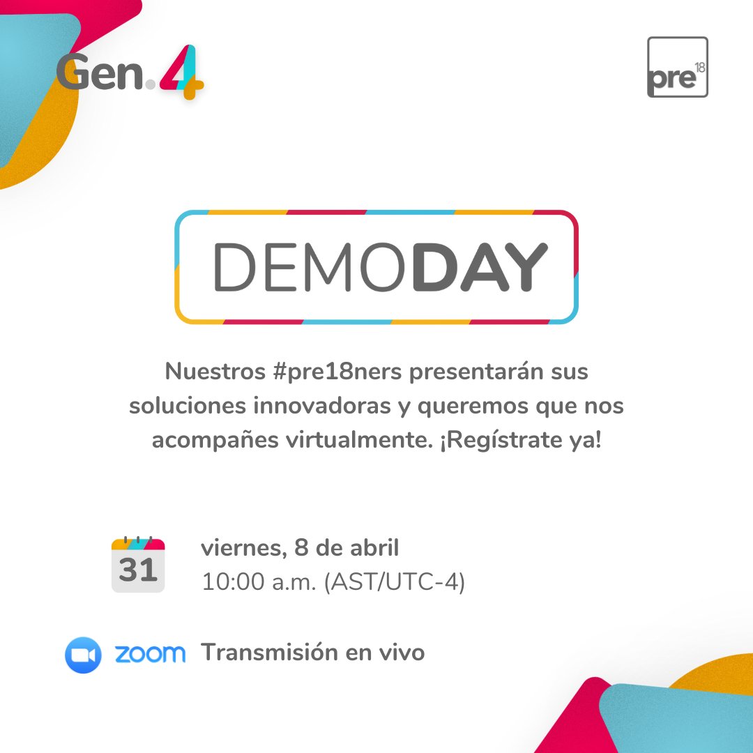 pre18startups's tweet photo. ¡Empezamos el conteo regresivo y queremos que seas parte del evento! 26 empresas estarán presentando sus soluciones y logros por las pasadas 12 semanas 🤩

Te invitamos a conocer virtualmente la generación que la sacó del parque ⚾️🔥

Regístrate ahora 👇

https://t.co/lo53P0L5Th https://t.co/mRwjtwVd1w
