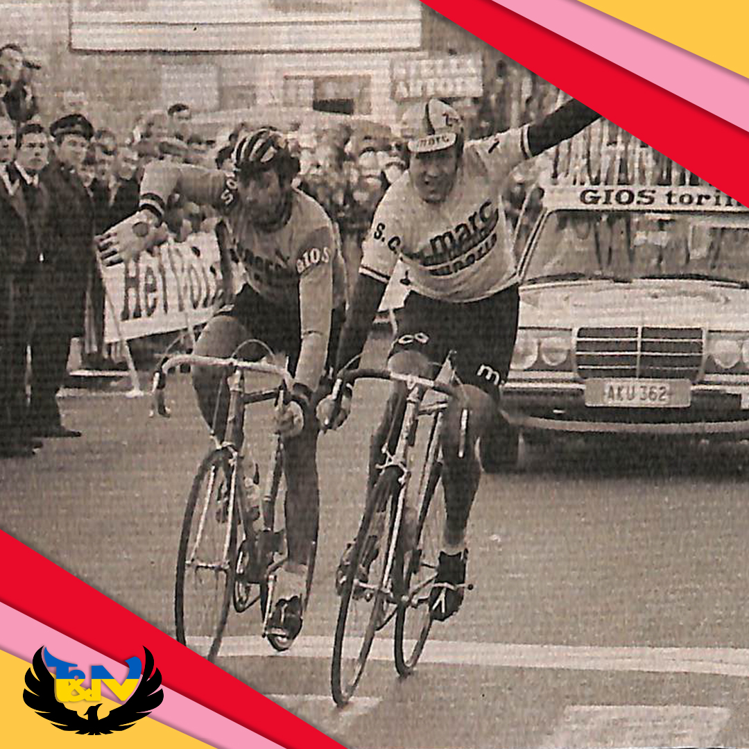 NftCycling_'s tweet photo. In this incredible picture, we find Patrick Lefevere in 1978 proclaimed champion in Kuurne-Brussels-Kuurne.
The ability to #tokenize anything nowadays is immense, and that is why we want to convey the idea of #tokenization of moments, victories, and trophies.

#thenandnow #nft https://t.co/4rkCc4wY3E