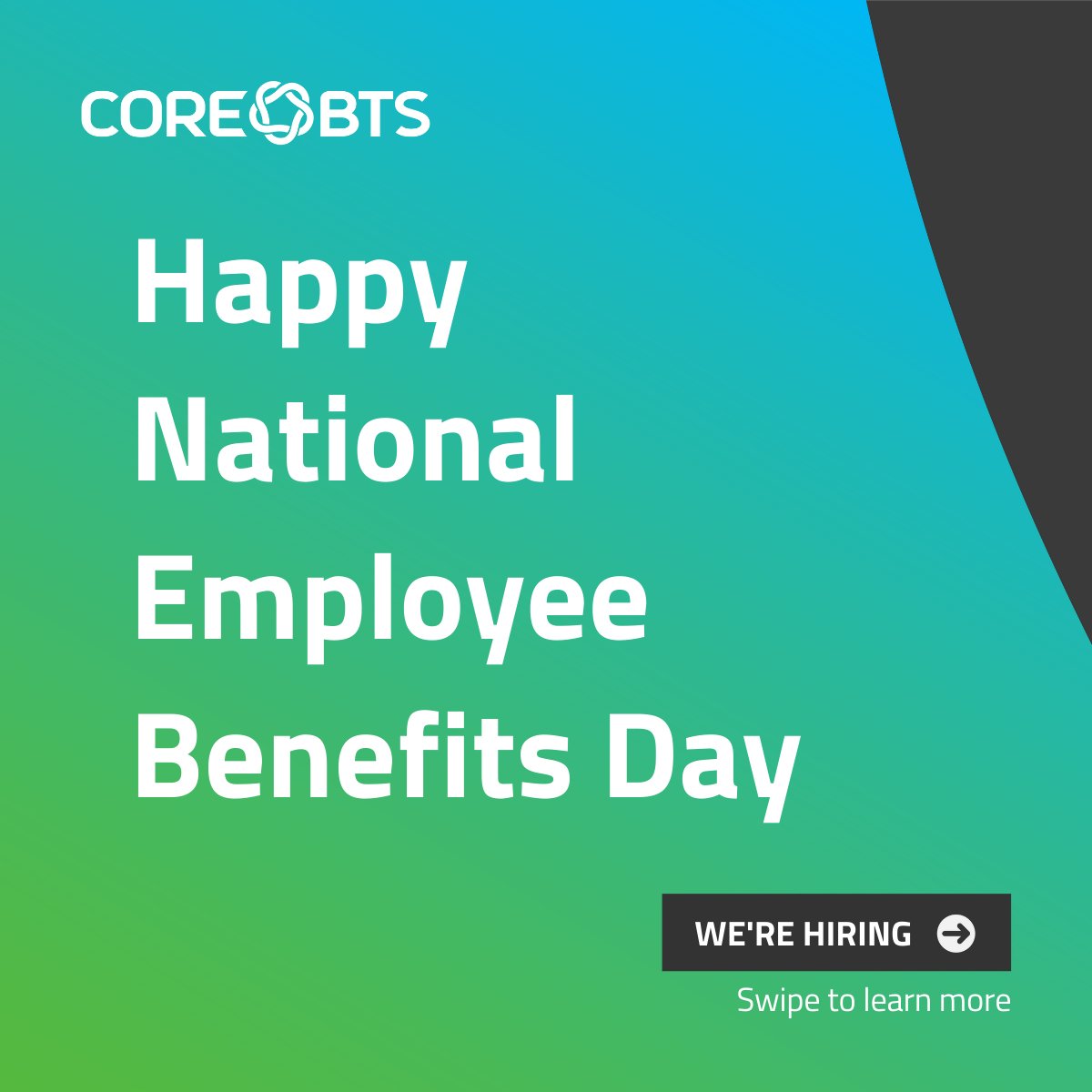 NRINorthAmerica's tweet photo. Today we celebrate Employee Benefits Day! We believe in delivering a flexible, competitive and fair total rewards package that supports you as a person and a professional.

Learn about team member perks and view our open positions >> https://t.co/PIGKaqE2h7

#WorkatCore #Hiring https://t.co/rPYdqQ6AMz